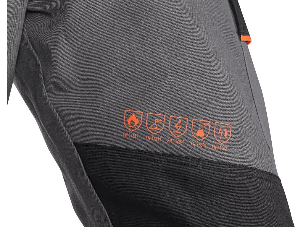 Trousers CXS WorkTech-Multi: Men’s protective trousers, antistatic with permanent flame-resistant treatment PROBAN and treatment resistant to liquid chemicals of type 6 and PB [6]…