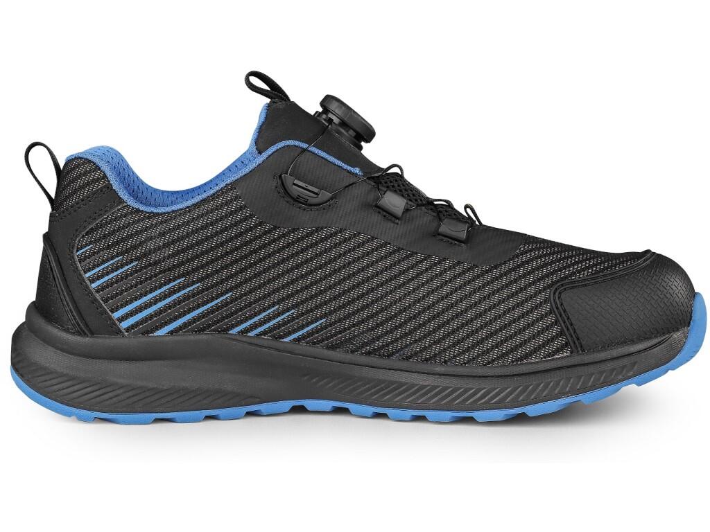 Low footwear CXS ISLAND NEVIS O1 ESD: ESD work shoe with a breathable upper and reflective accessories. A special tightening system allows for quick adjustment and release. Materi…