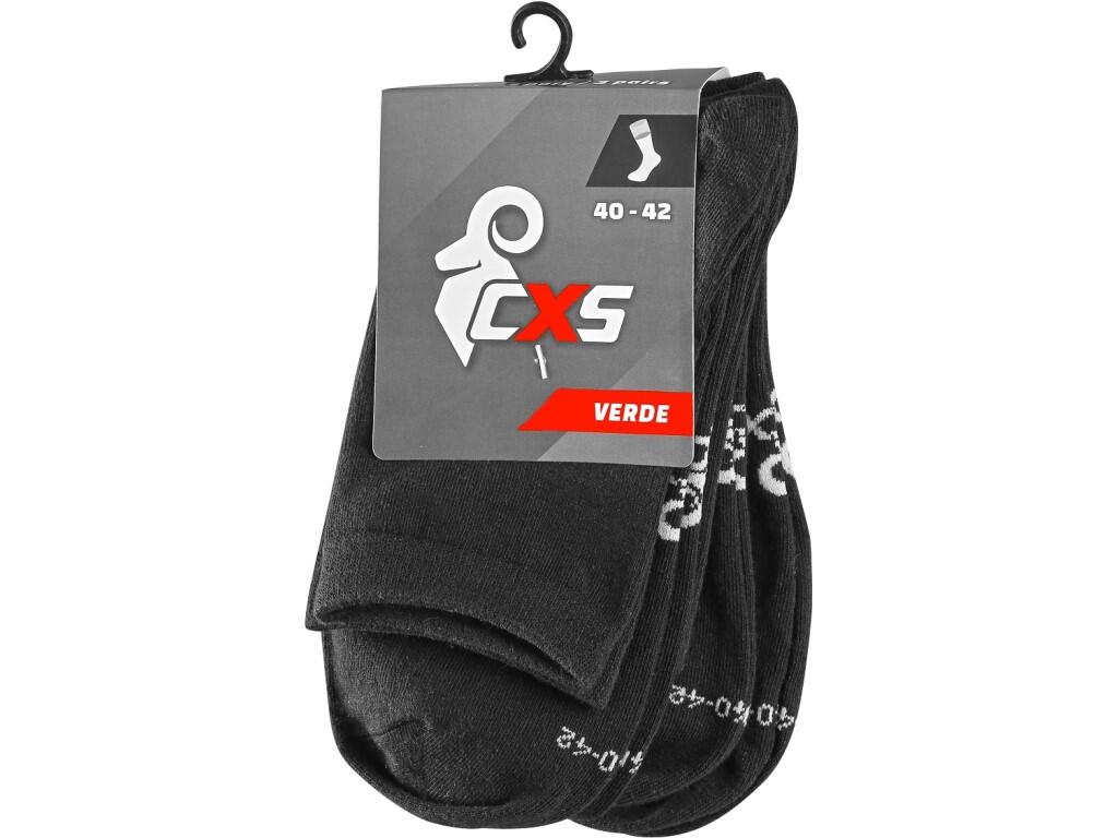 Socks CXS VERDE: Classic smooth socks designed for leisure and professional activities, elastic rubber hem.
