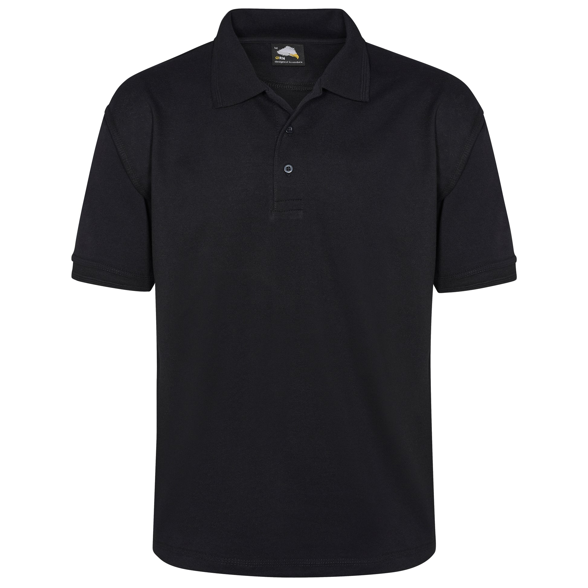 Egret Slim Fit Poloshirt Black Front