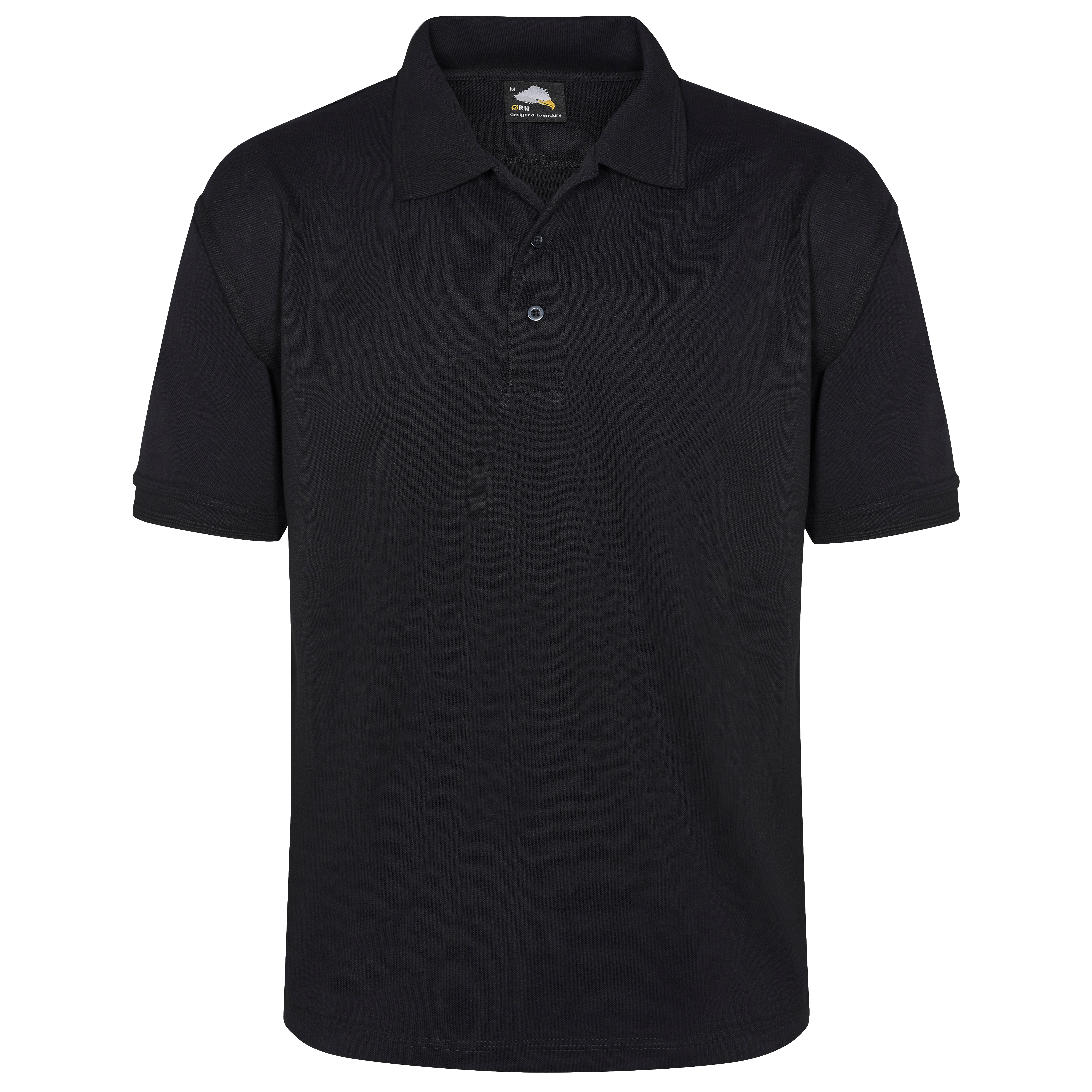 Egret Slim Fit Poloshirt Black Front