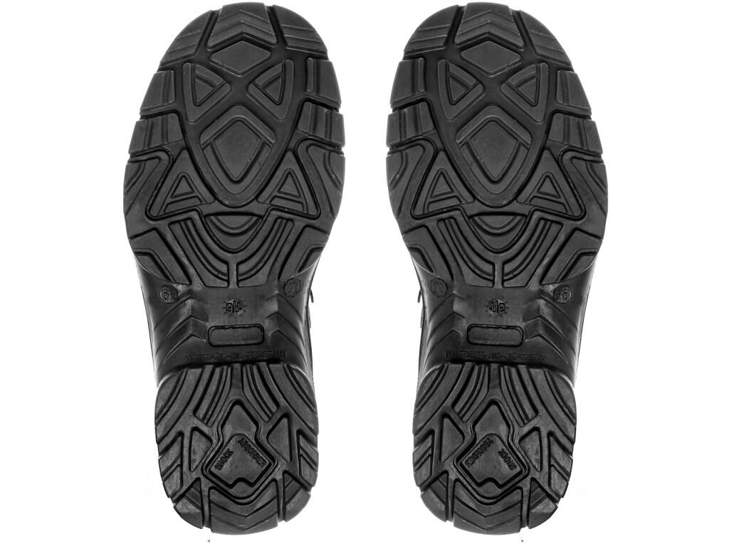 Ankle footwear SAFETY STEEL NICKEL S3: Safety ankle footwear, winter, with steel toe cap and insole. Material: upper made of 1,8 - 2 mm hydrophobic grain leather with reflective P…