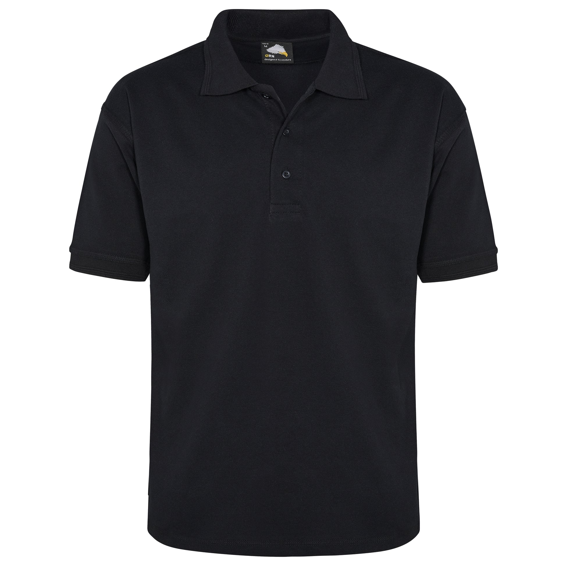 Petrel 100% Cotton Poloshirt Black Front