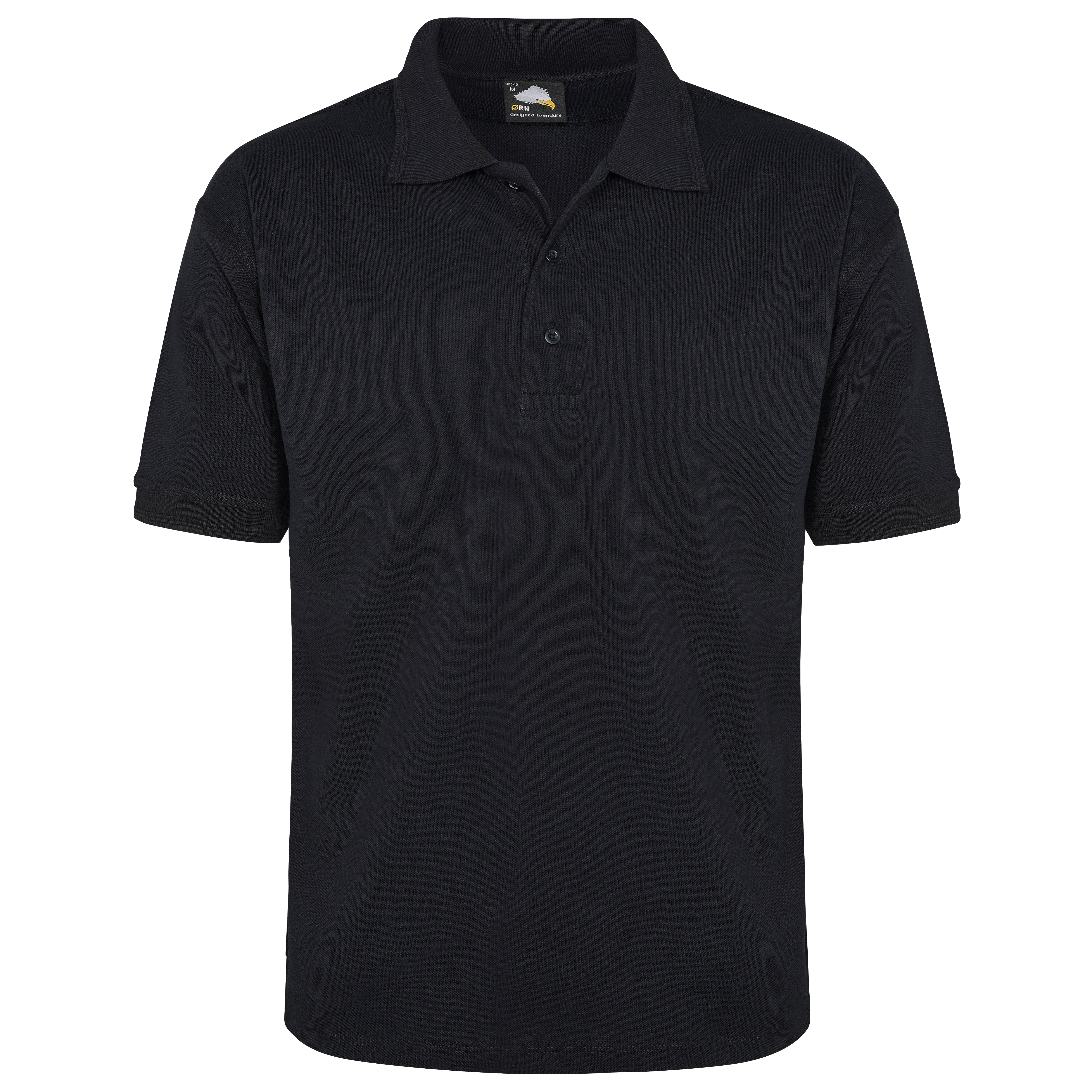 Petrel 100% Cotton Poloshirt Black Front