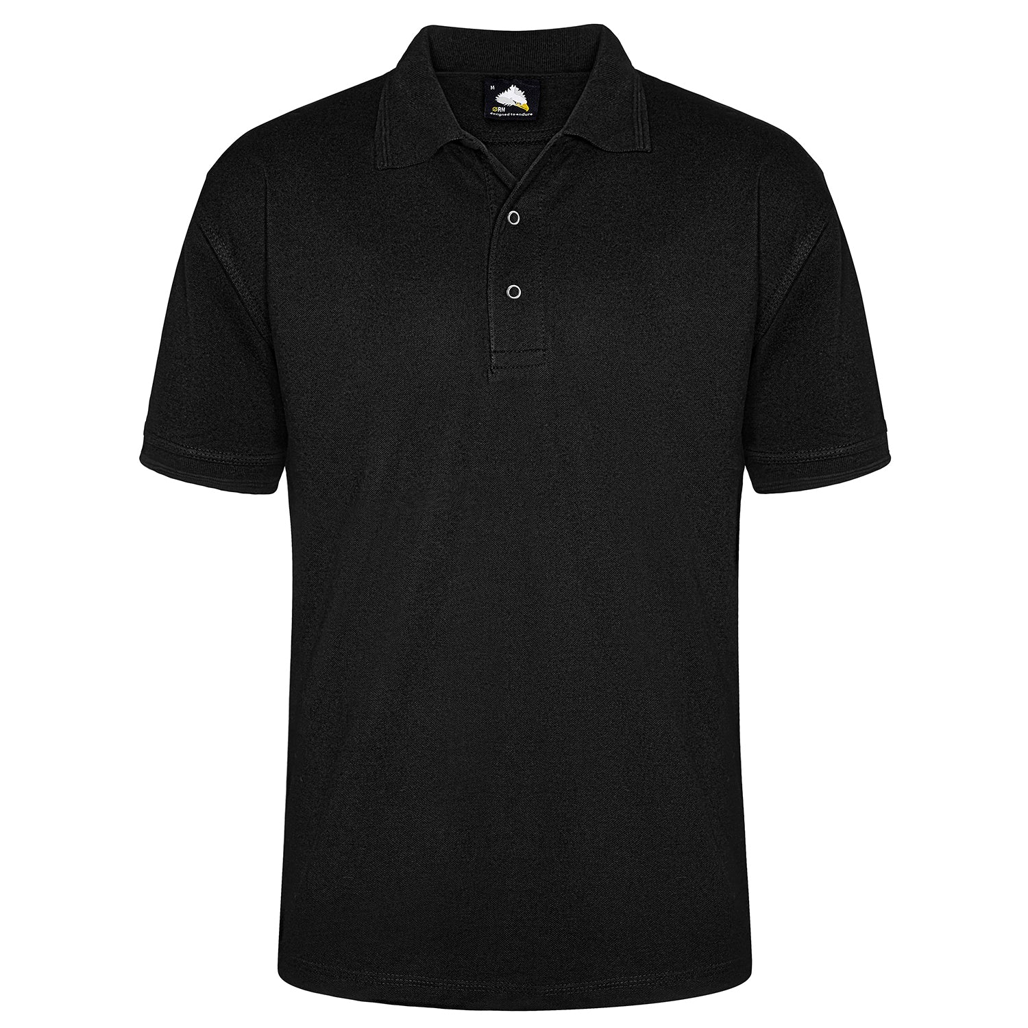 Warbler Stud Poloshirt Black Front