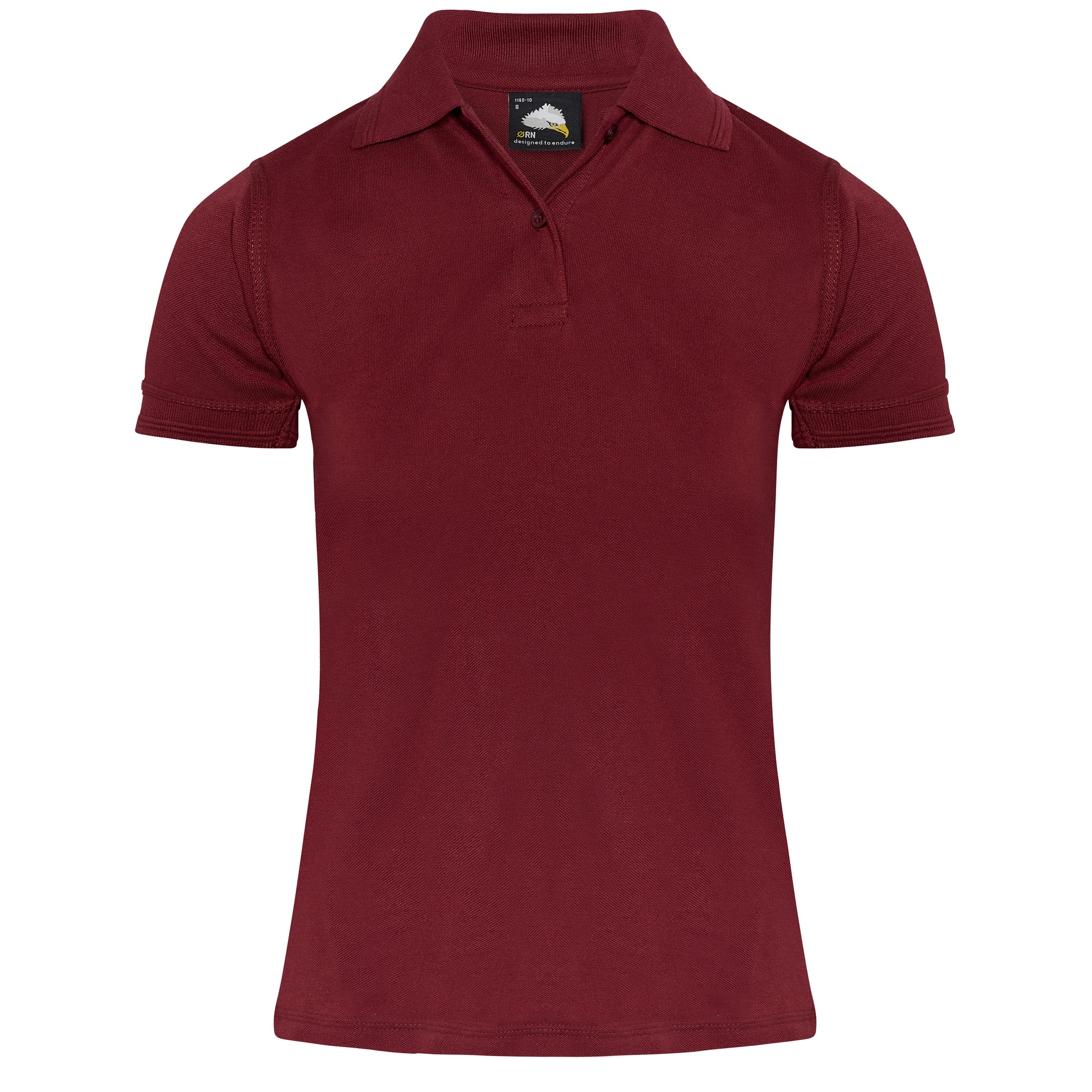 Ladies Eagle Poloshirt Burgundy Front
