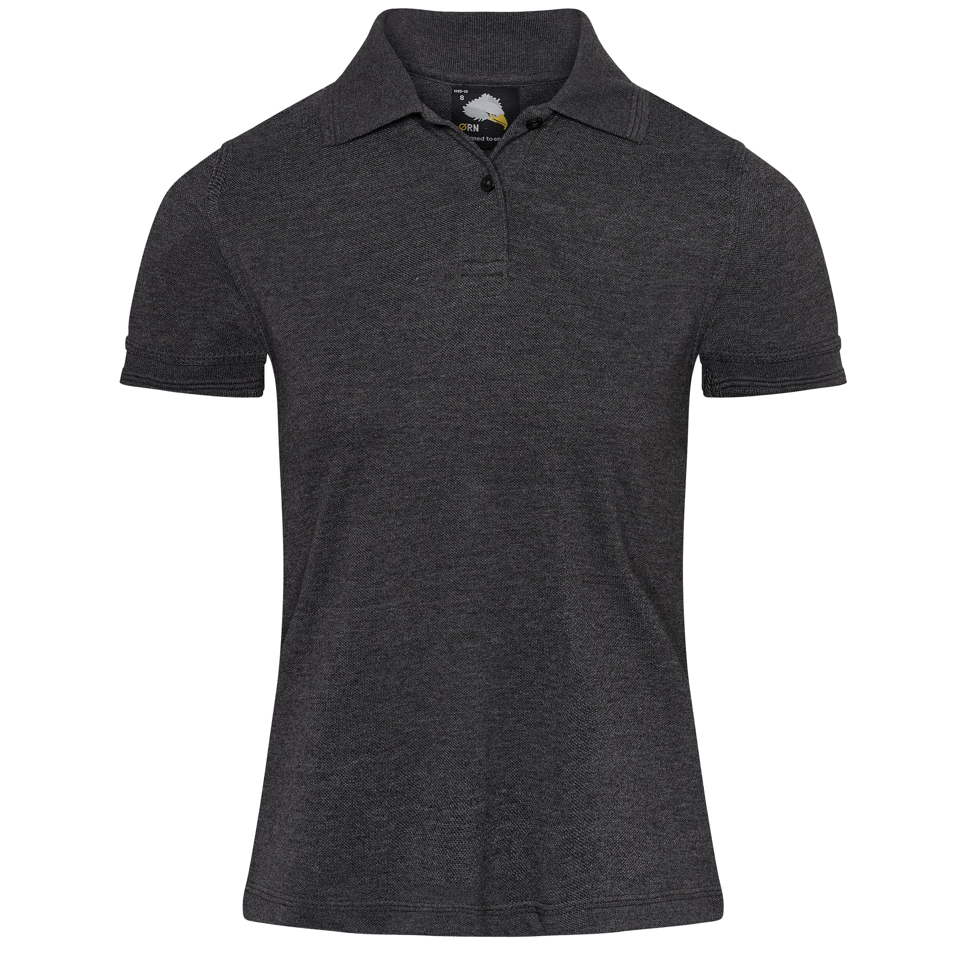Ladies Eagle Poloshirt Charcoal Front