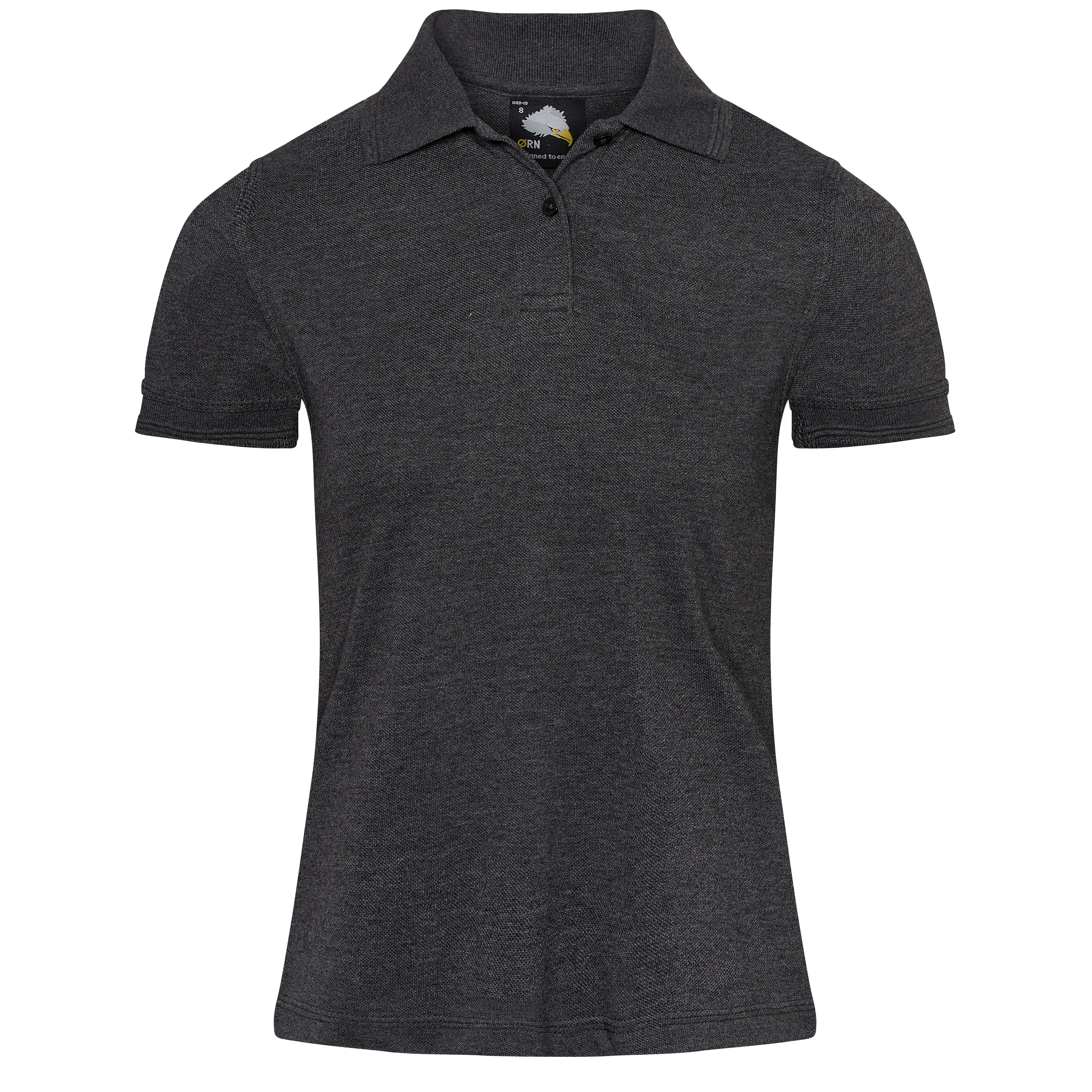 Ladies Eagle Poloshirt Charcoal Front