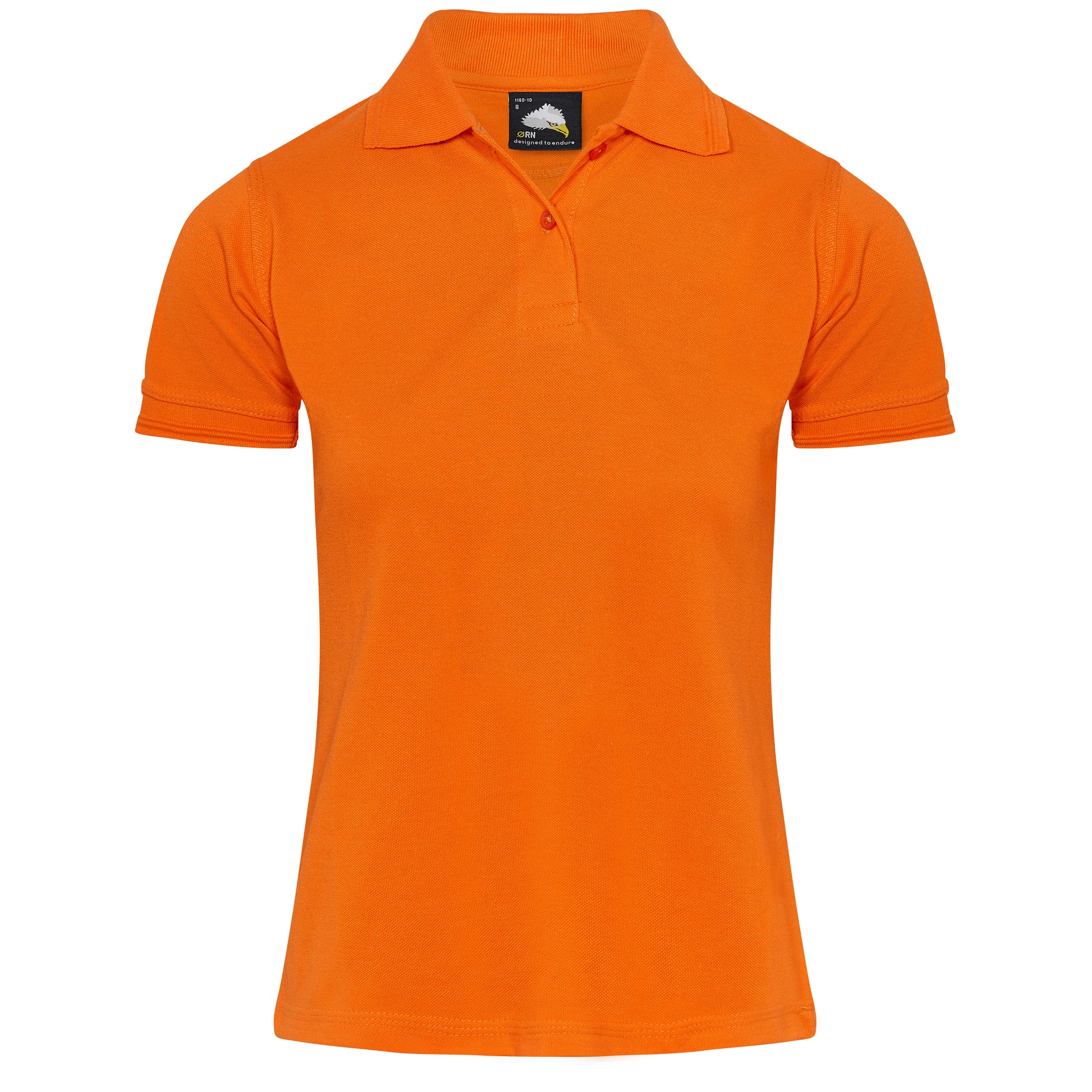 Ladies Eagle Poloshirt Orange Front
