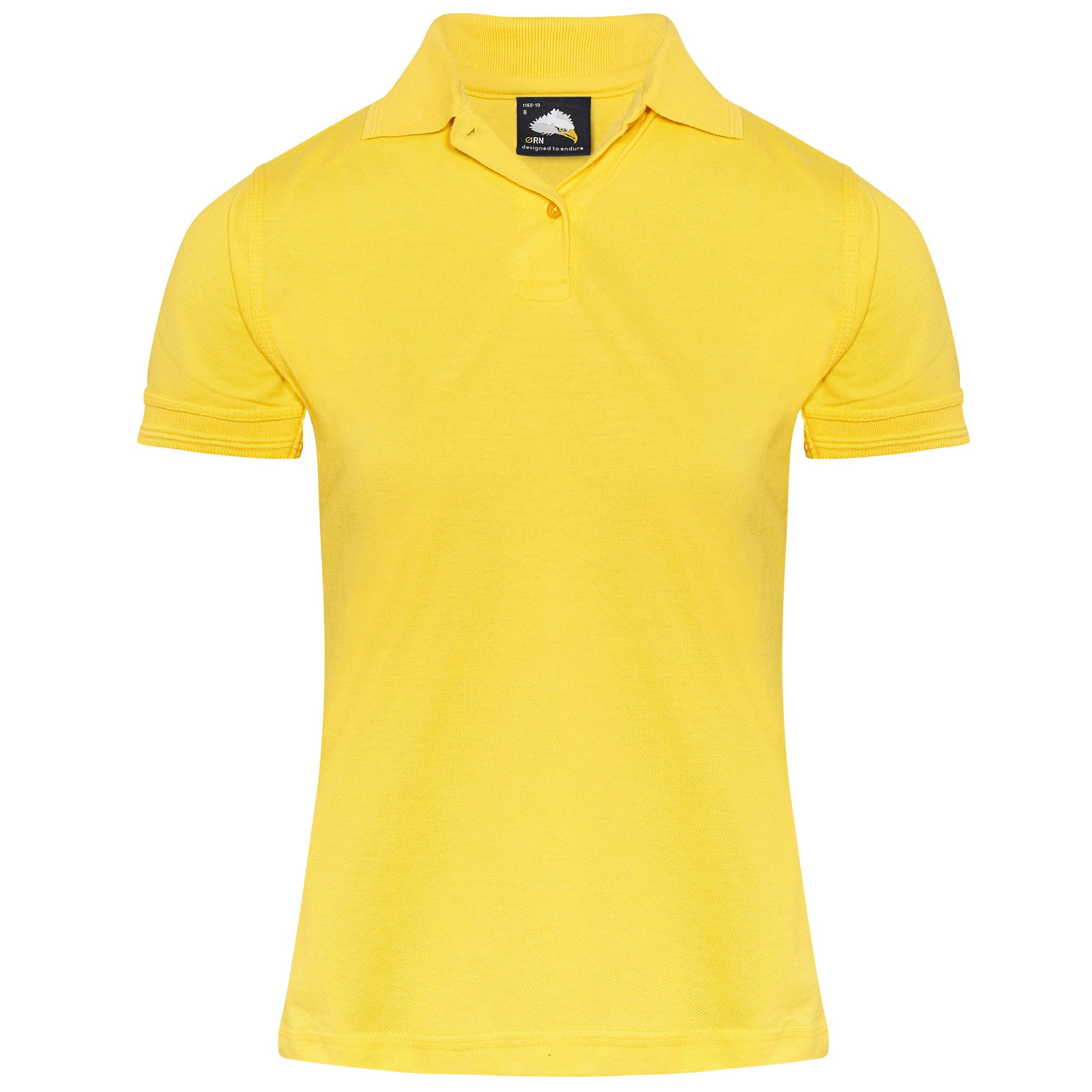 Ladies Eagle Poloshirt Yellow Front