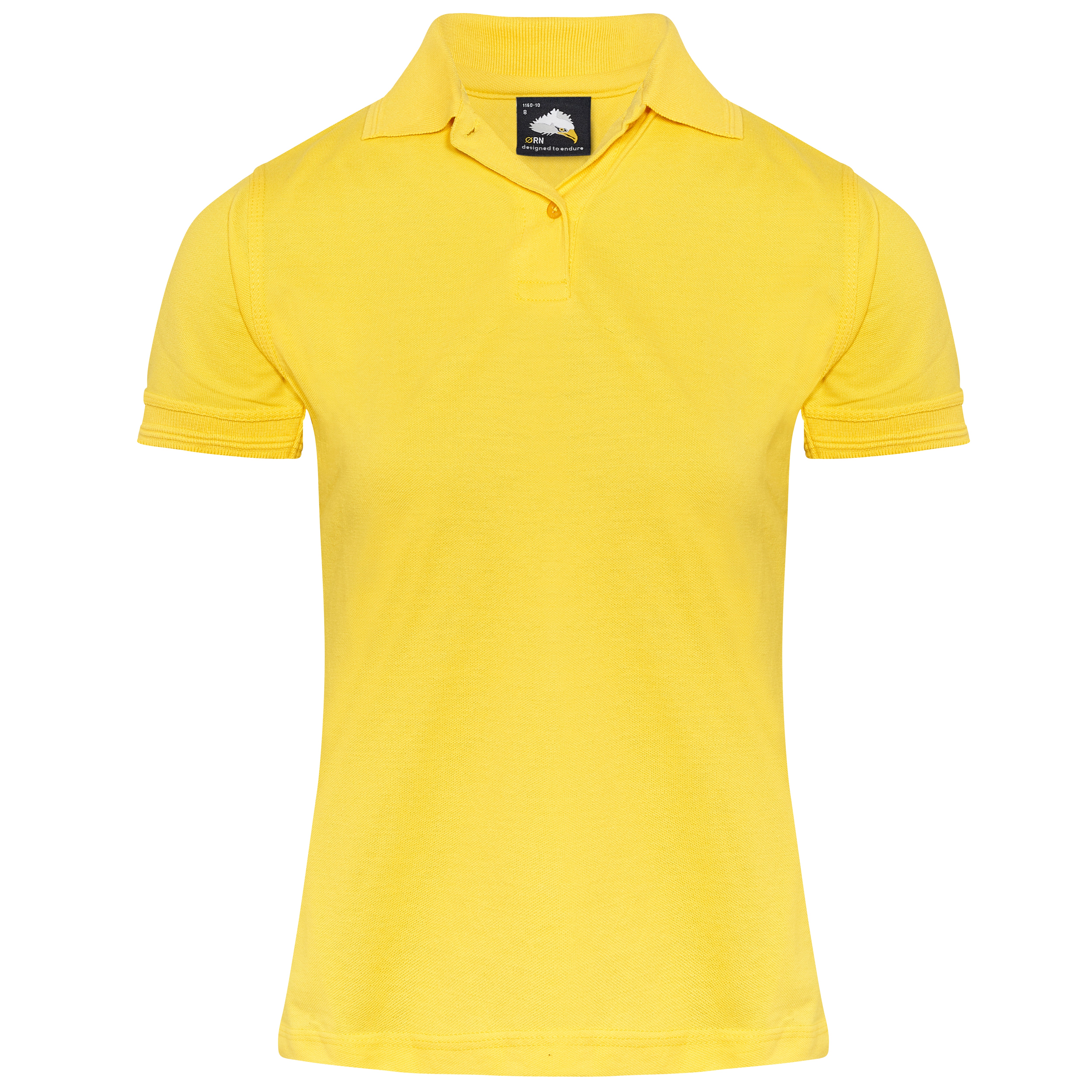 Ladies Eagle Poloshirt Yellow Front