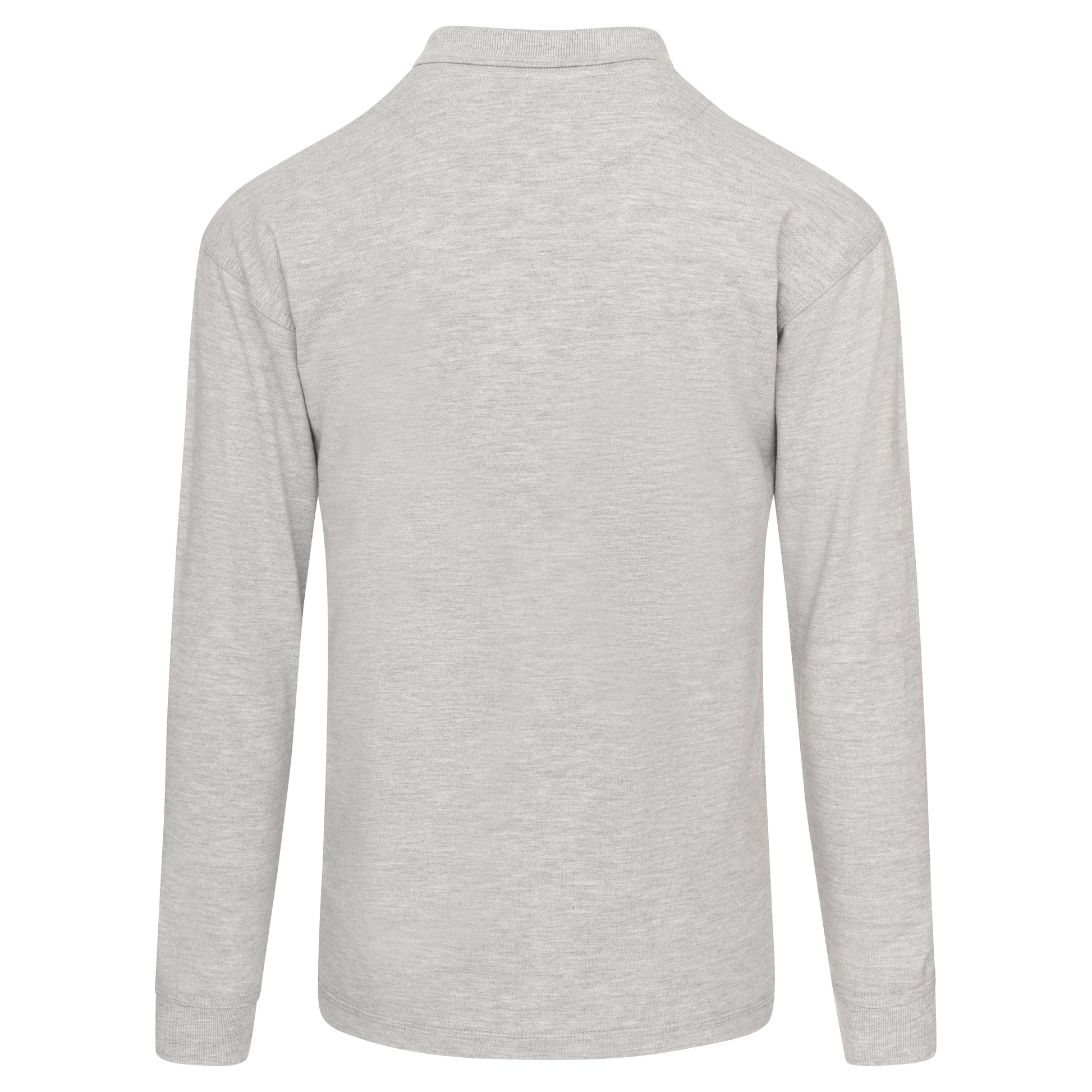 Weaver Long Sleeved Poloshirt Ash Back