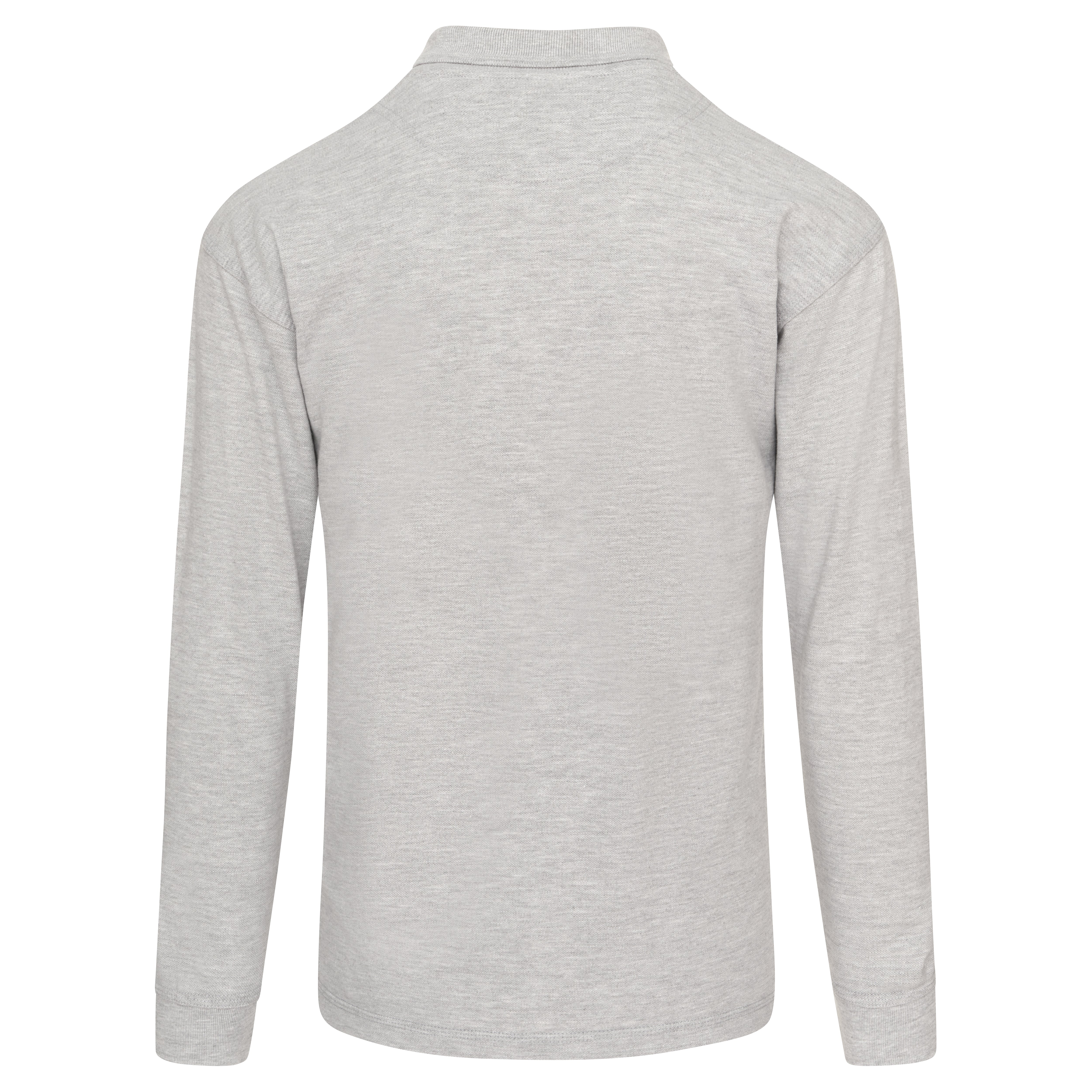 Weaver Long Sleeved Poloshirt Ash Back