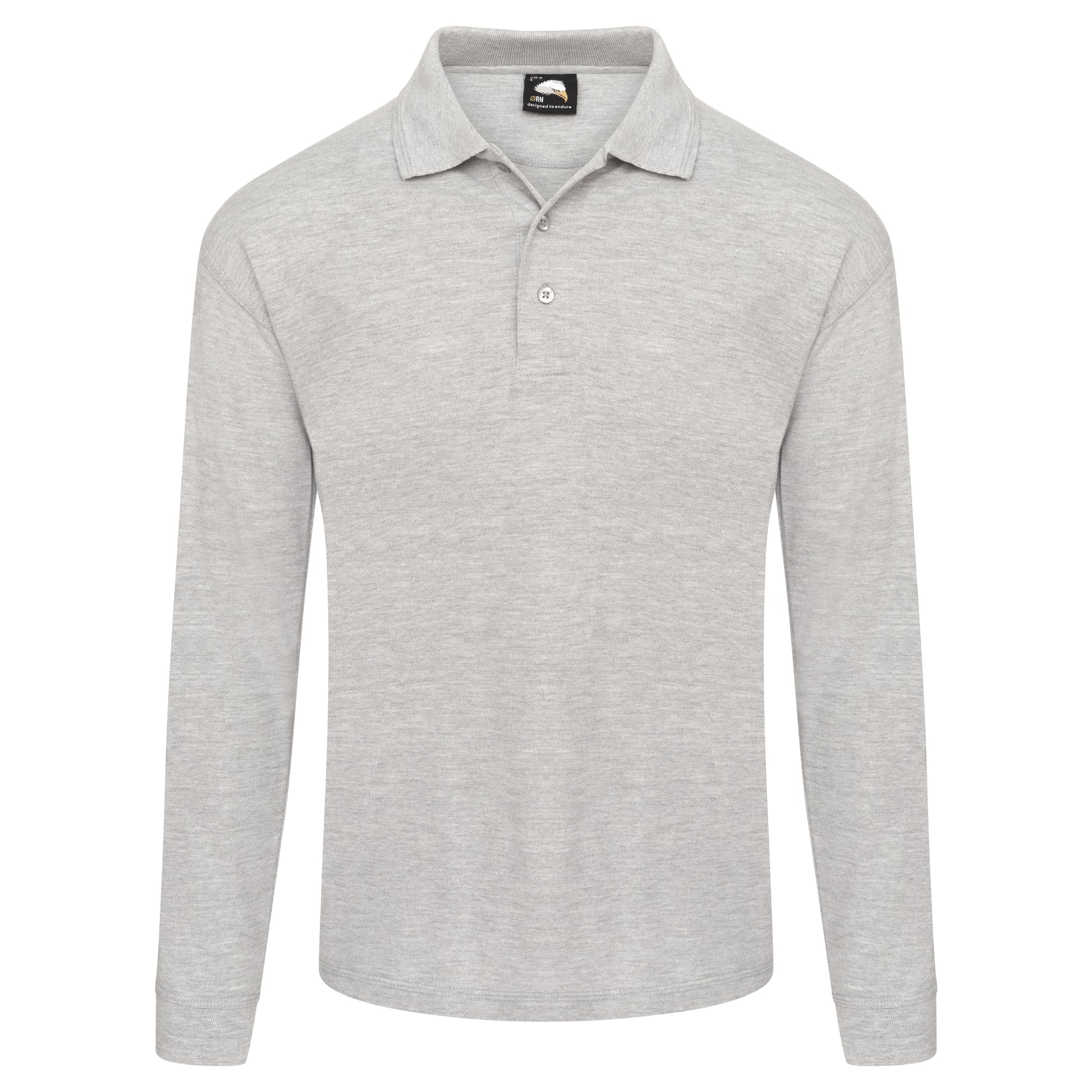 Weaver Long Sleeved Poloshirt Ash Front