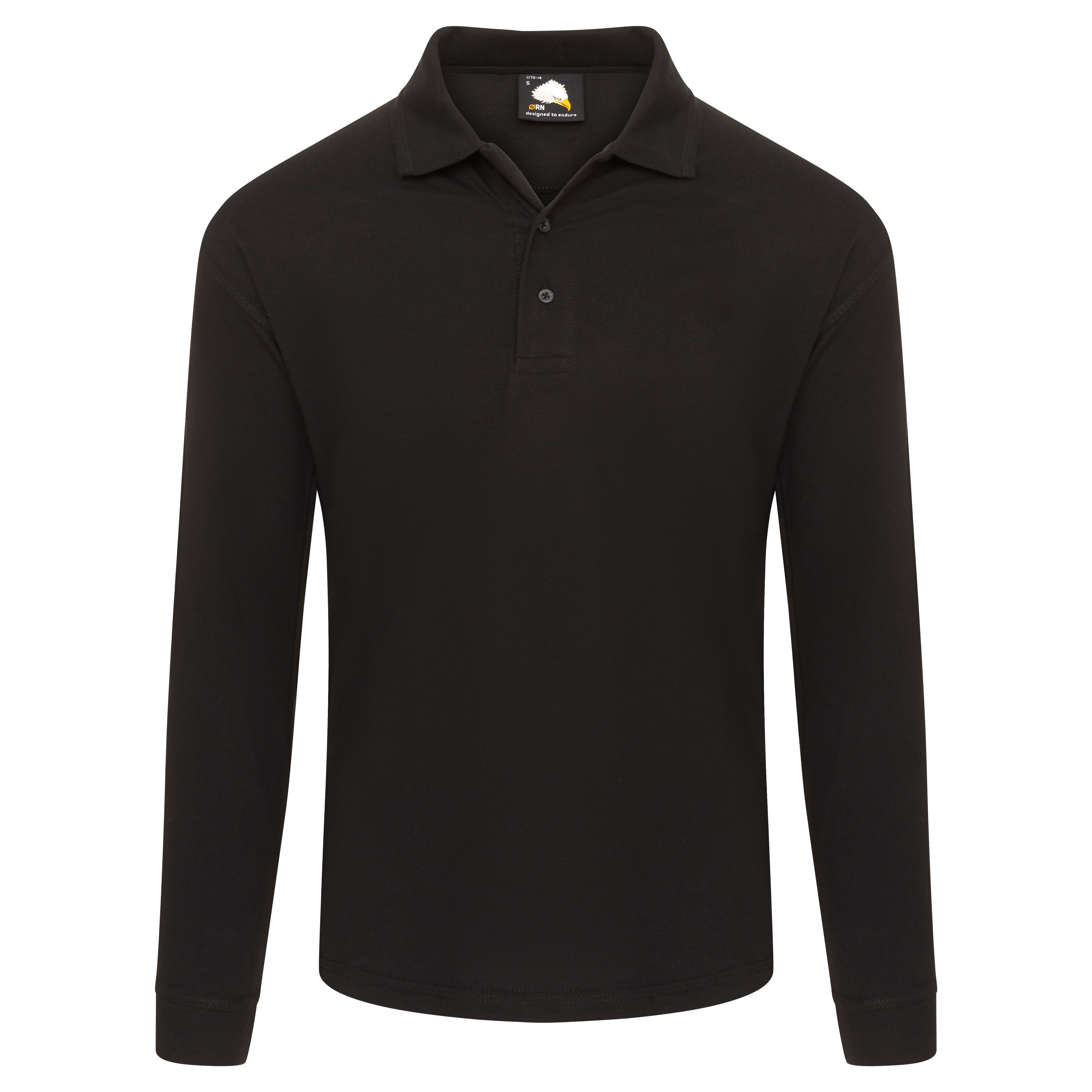Weaver Long Sleeved Poloshirt Black Front
