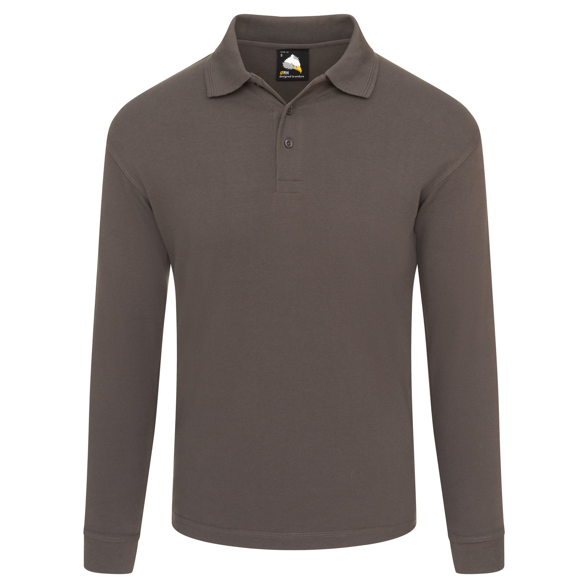 Weaver Long Sleeved Poloshirt Graphite Front