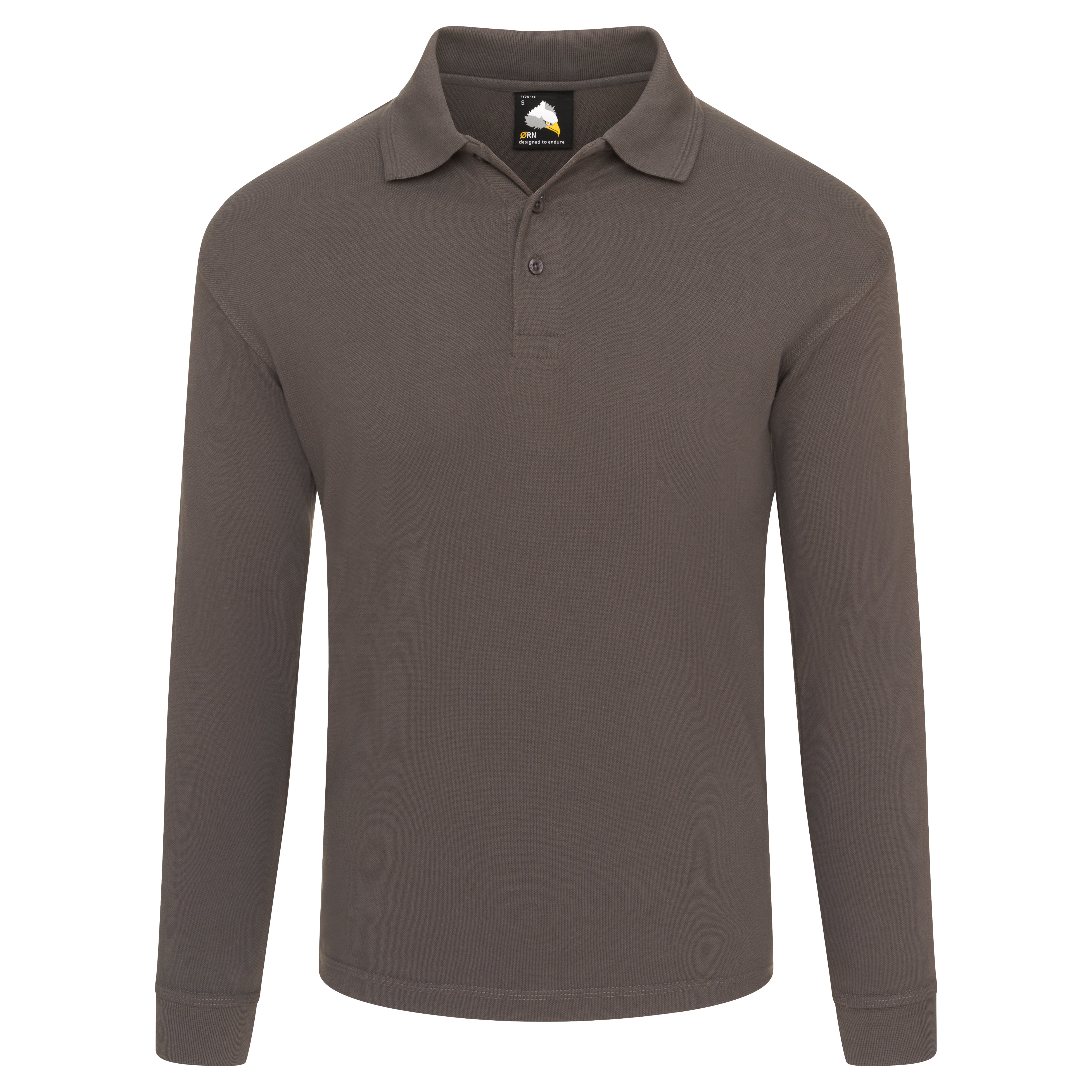 Weaver Long Sleeved Poloshirt Graphite Front