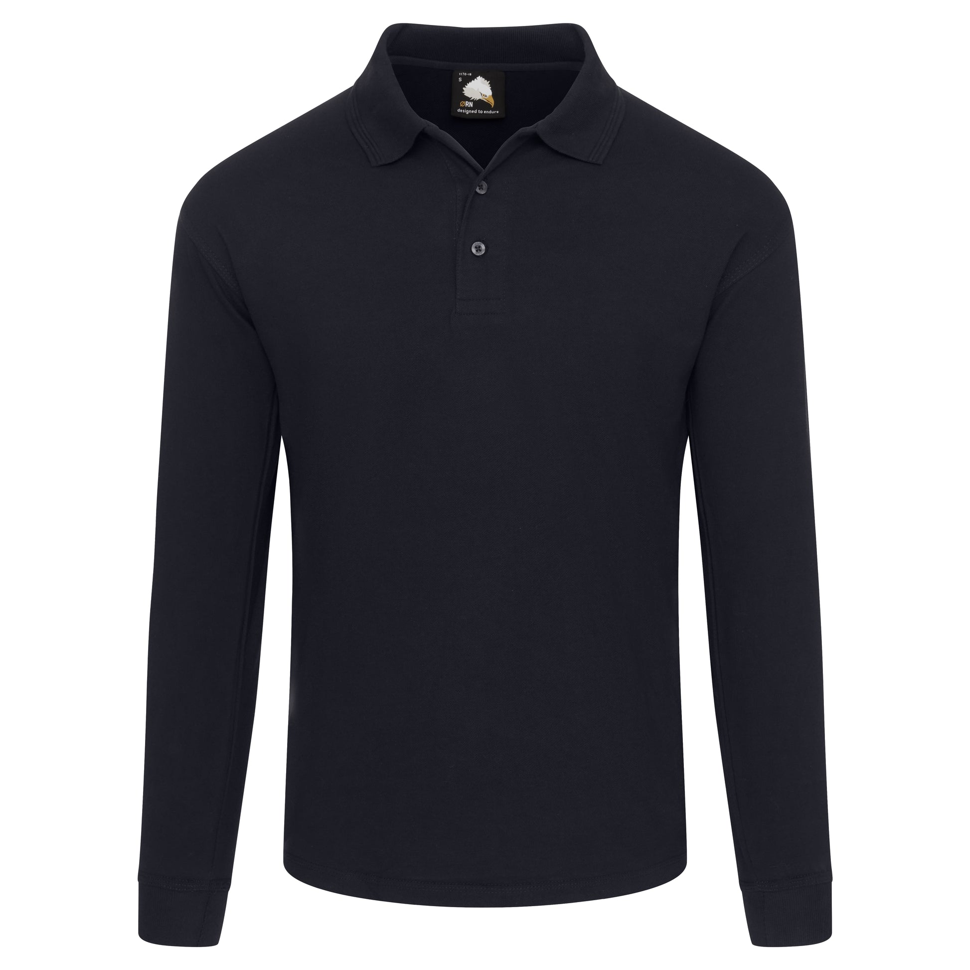 Weaver Long Sleeved Poloshirt Navy Front
