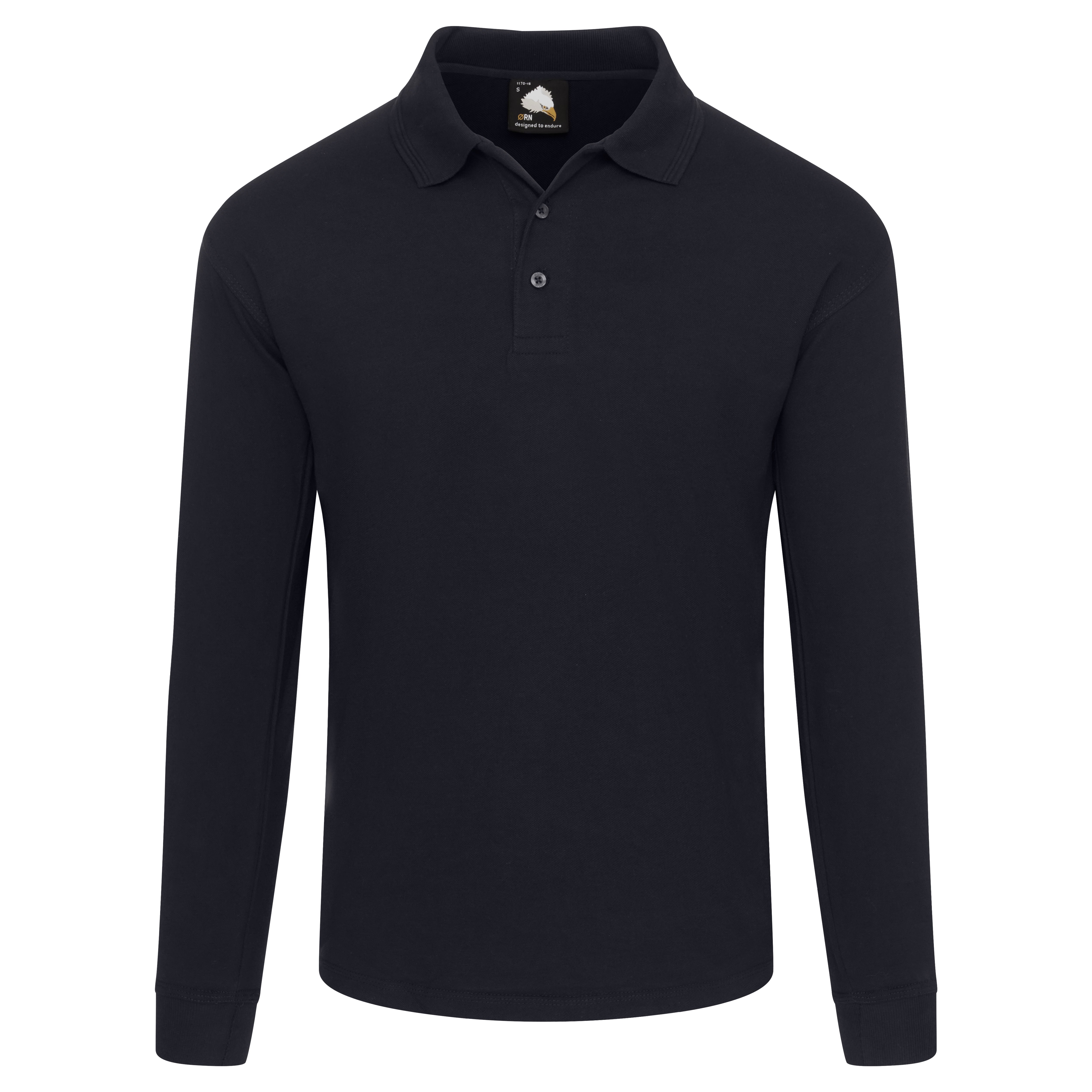 Weaver Long Sleeved Poloshirt Navy Front