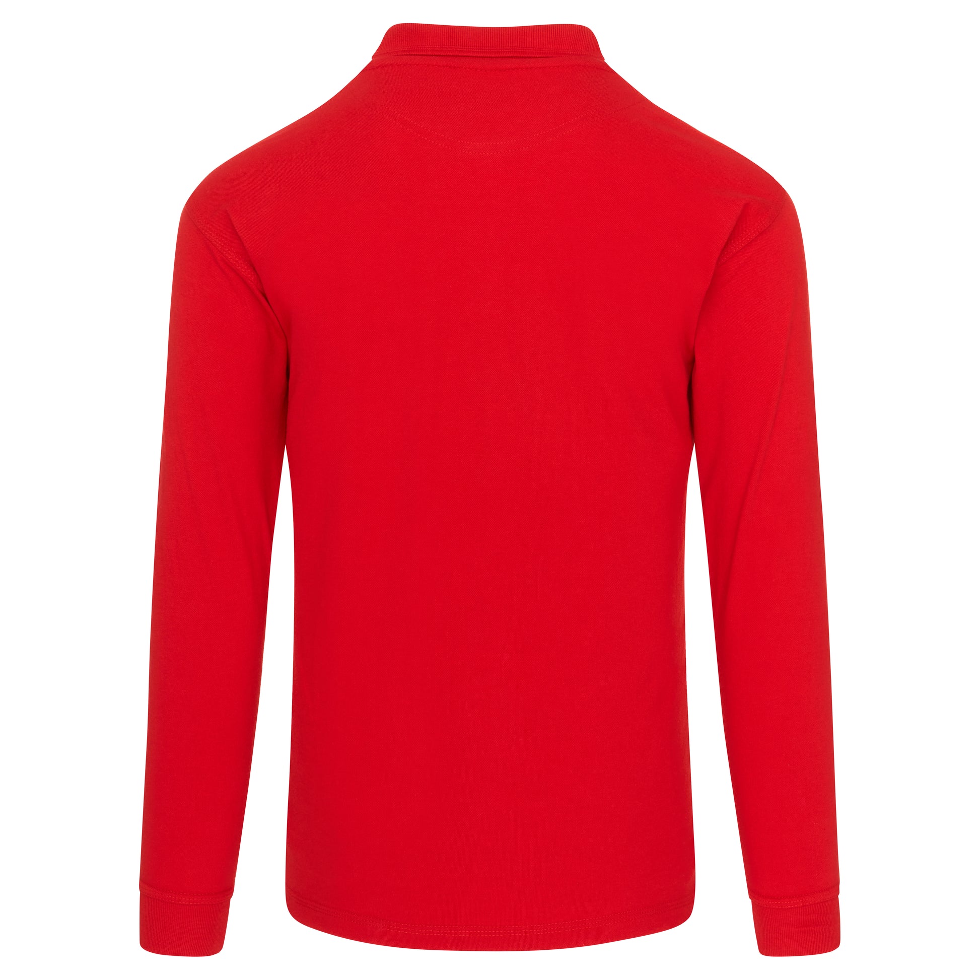 Weaver Long Sleeved Poloshirt Red Back