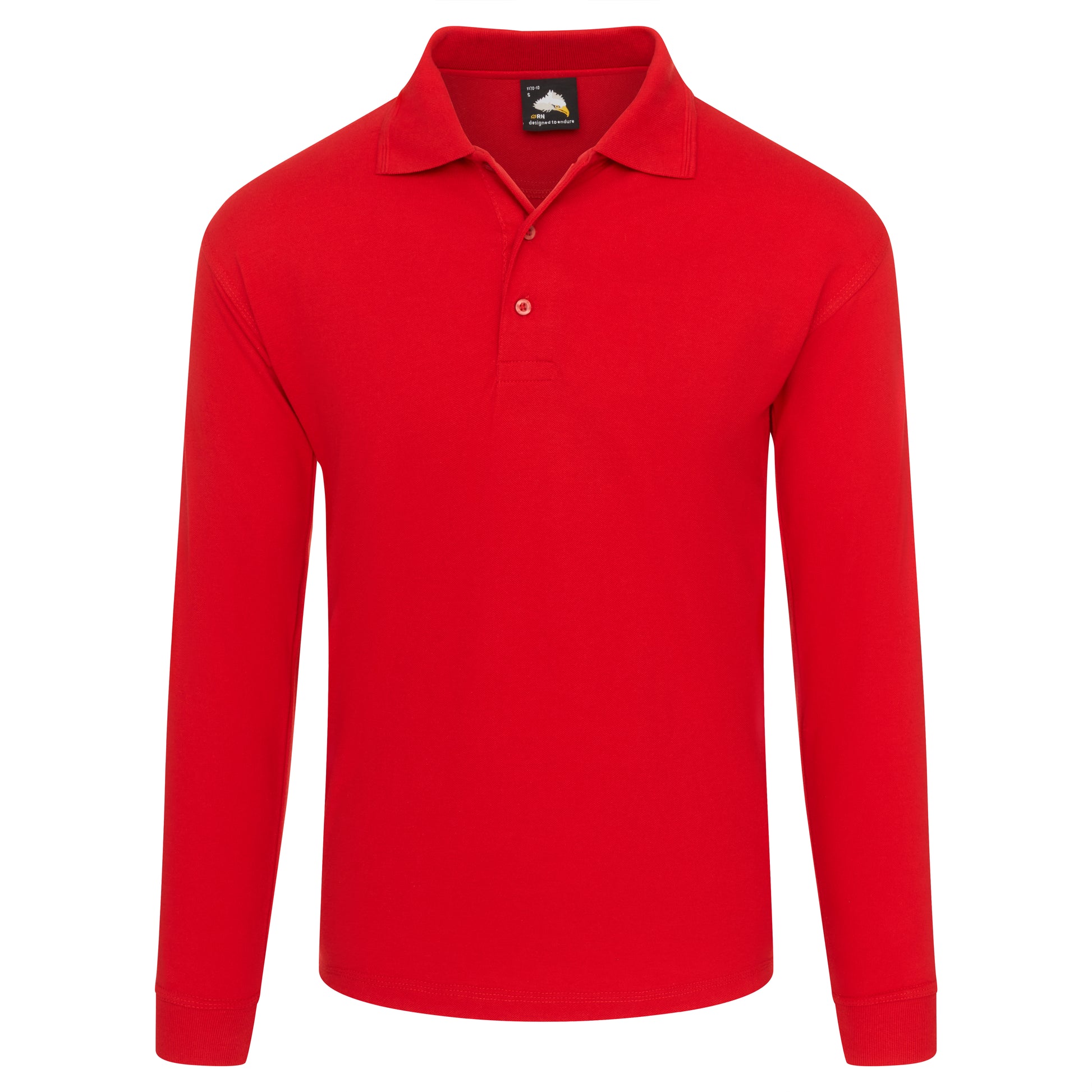 Weaver Long Sleeved Poloshirt Red Front