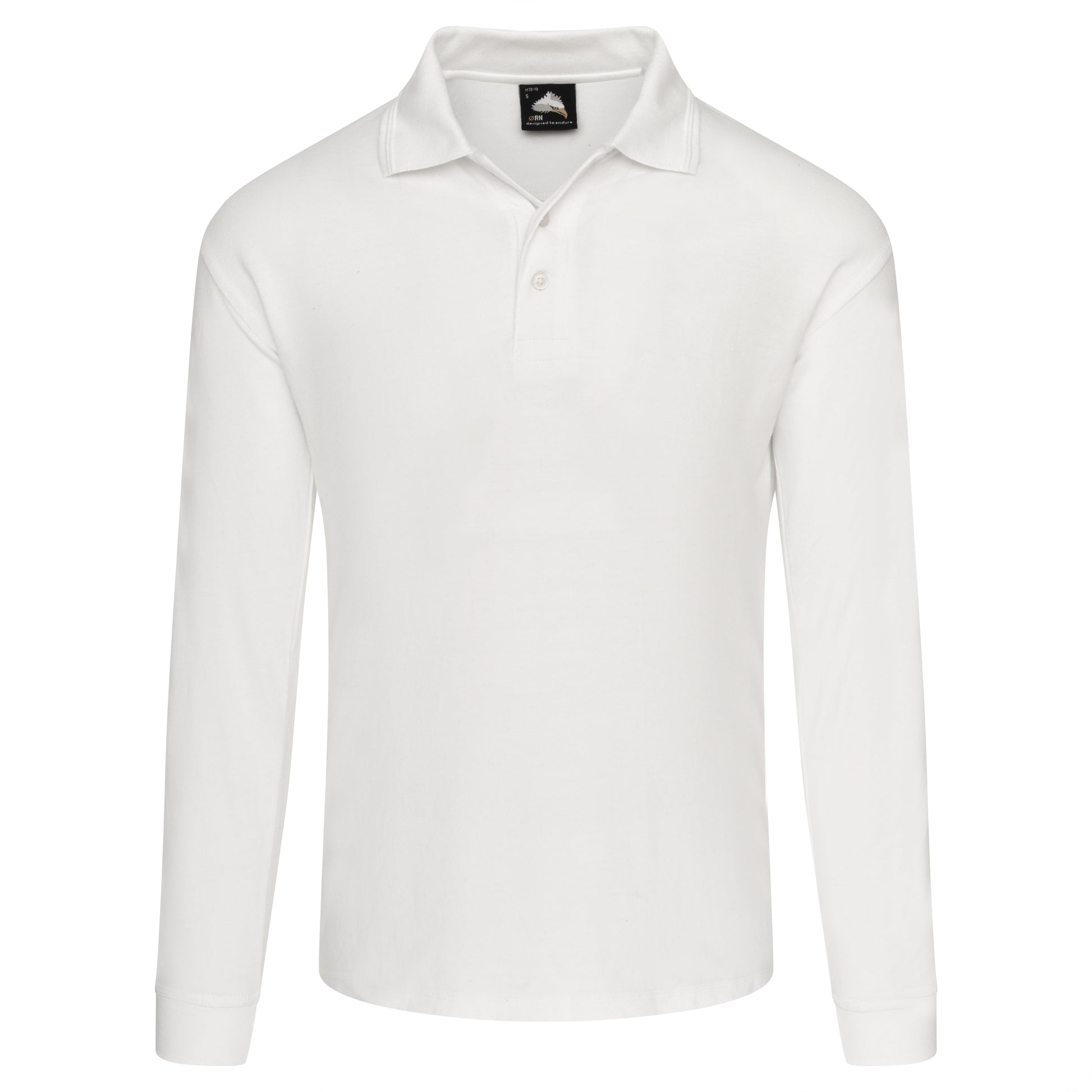 Weaver Long Sleeved Poloshirt White Front