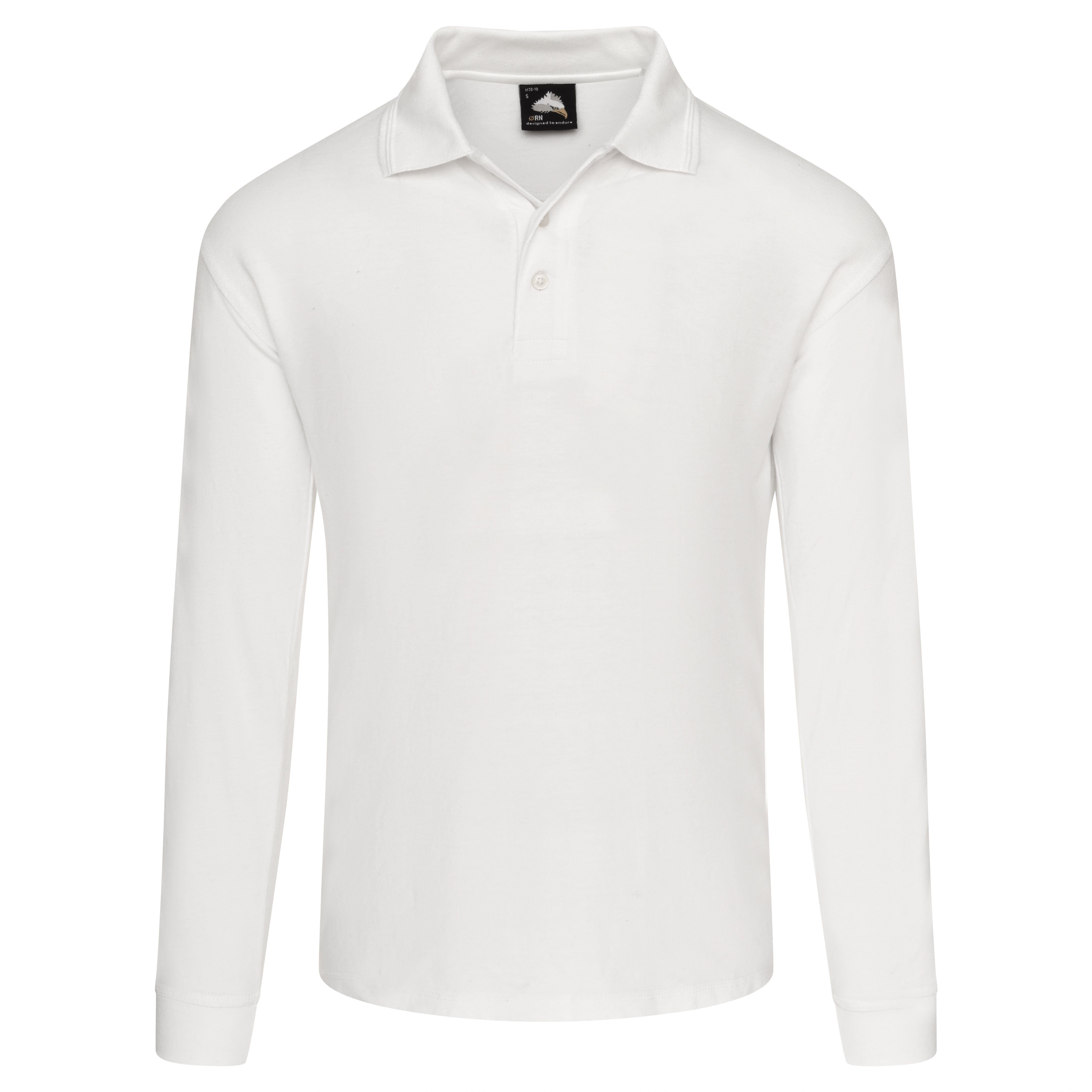 Weaver Long Sleeved Poloshirt White Front