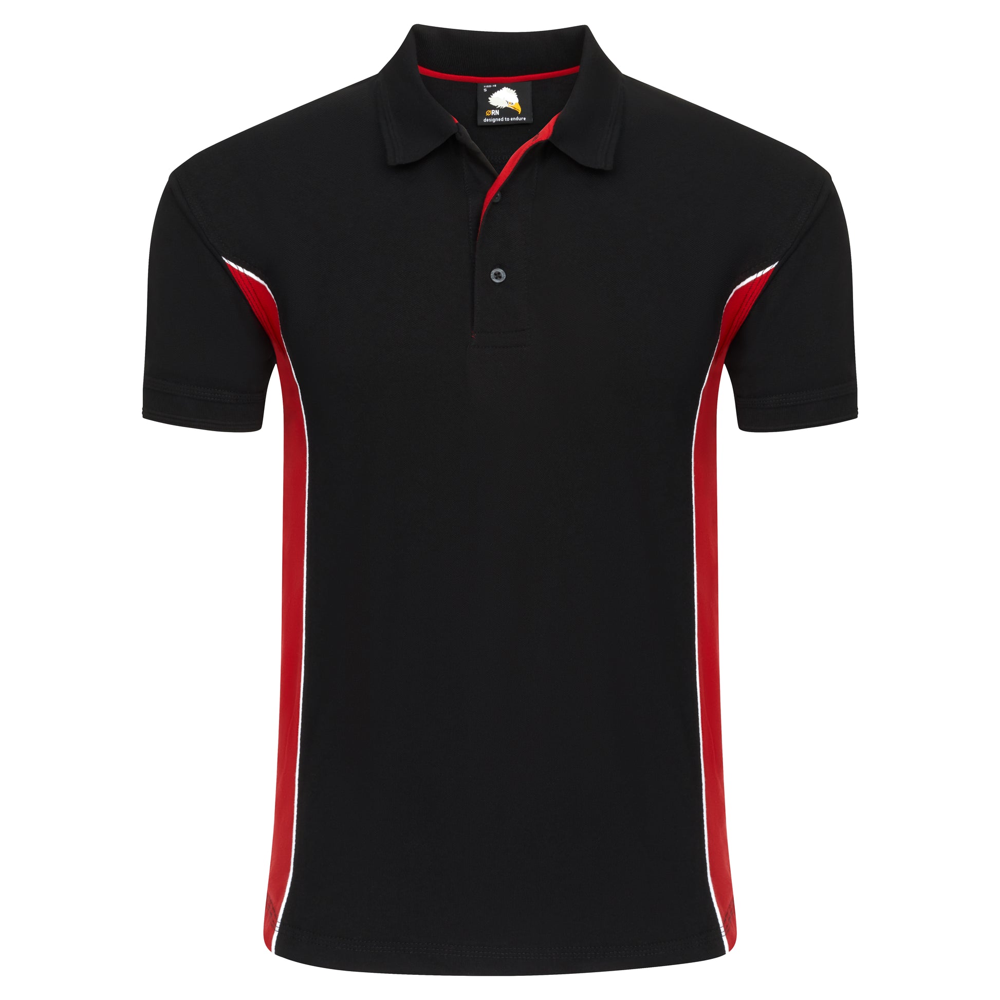 Silverswift Poloshirt Black - Red Front