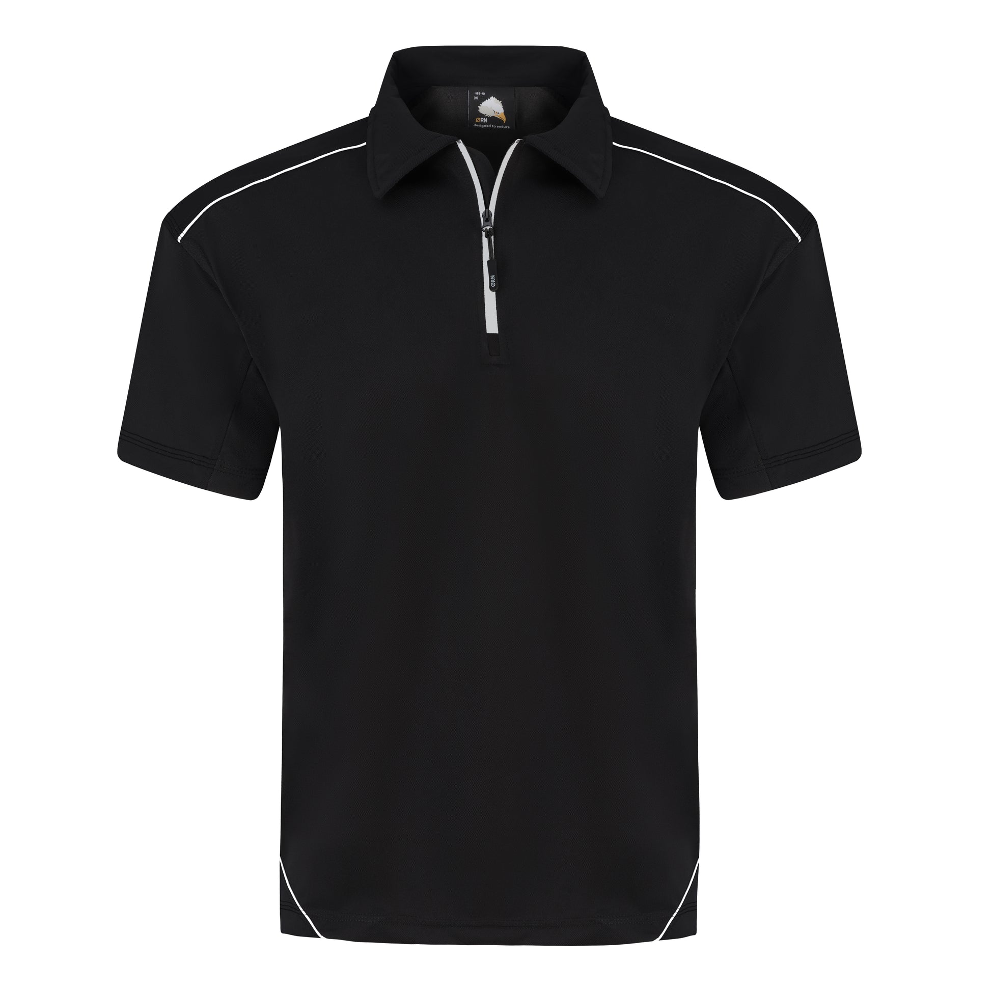 Fireback Wicking Poloshirt Black - Black Front