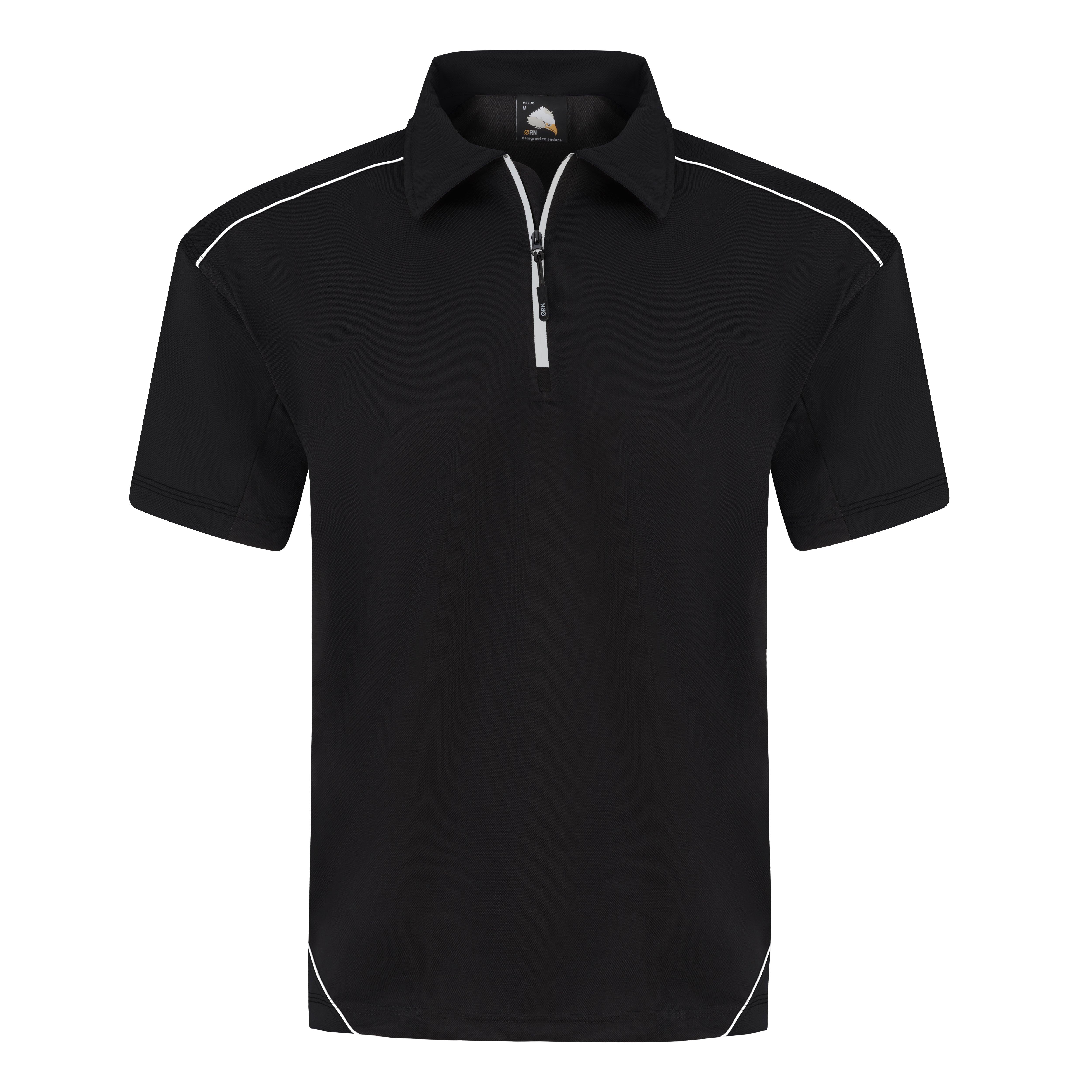Fireback Wicking Poloshirt Black - Black Front