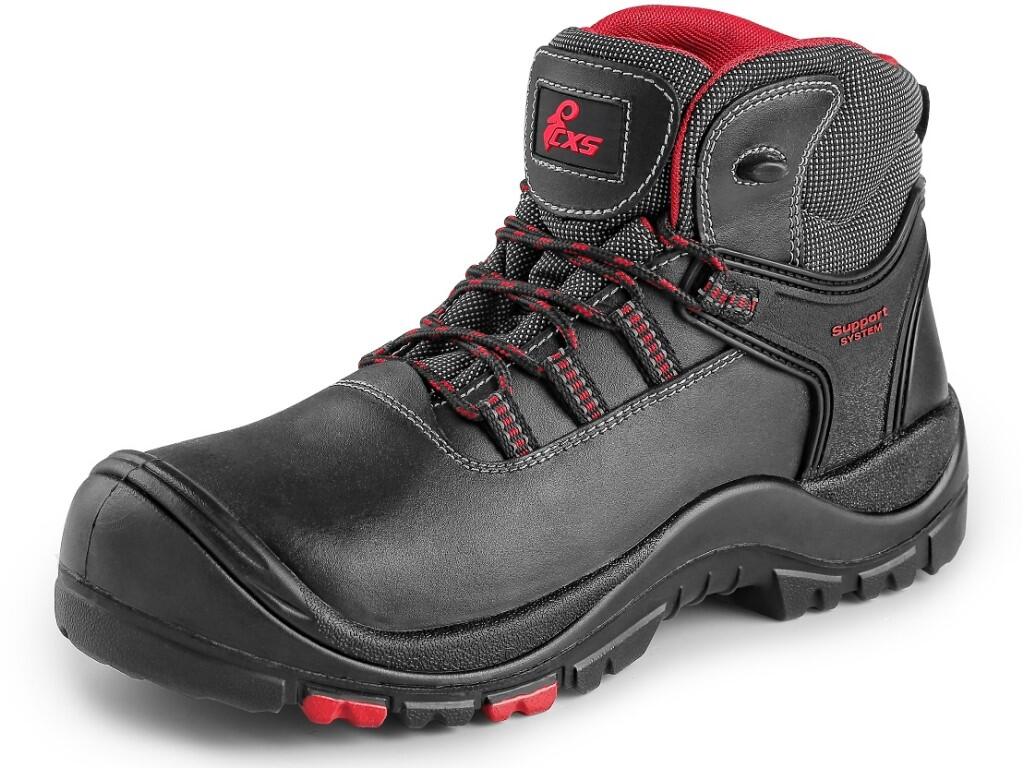 Ankle footwear CXS ROCK GRANITE S3: Safety ankle footwear, leather, with plastic toe cap and Dyna-Flex® midsole, reflective accessories. Material: upper made of 1,6 - 1,8 mm quali…