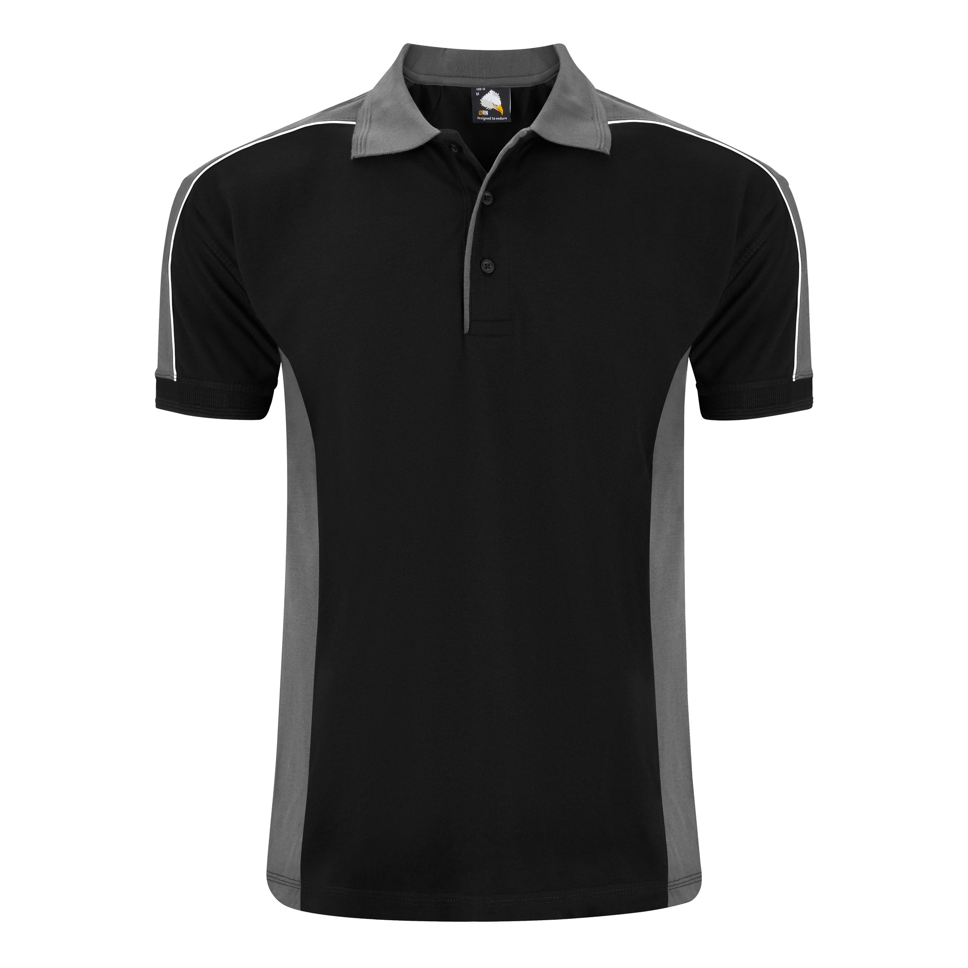 Avocet Poloshirt Black - Graphite Front