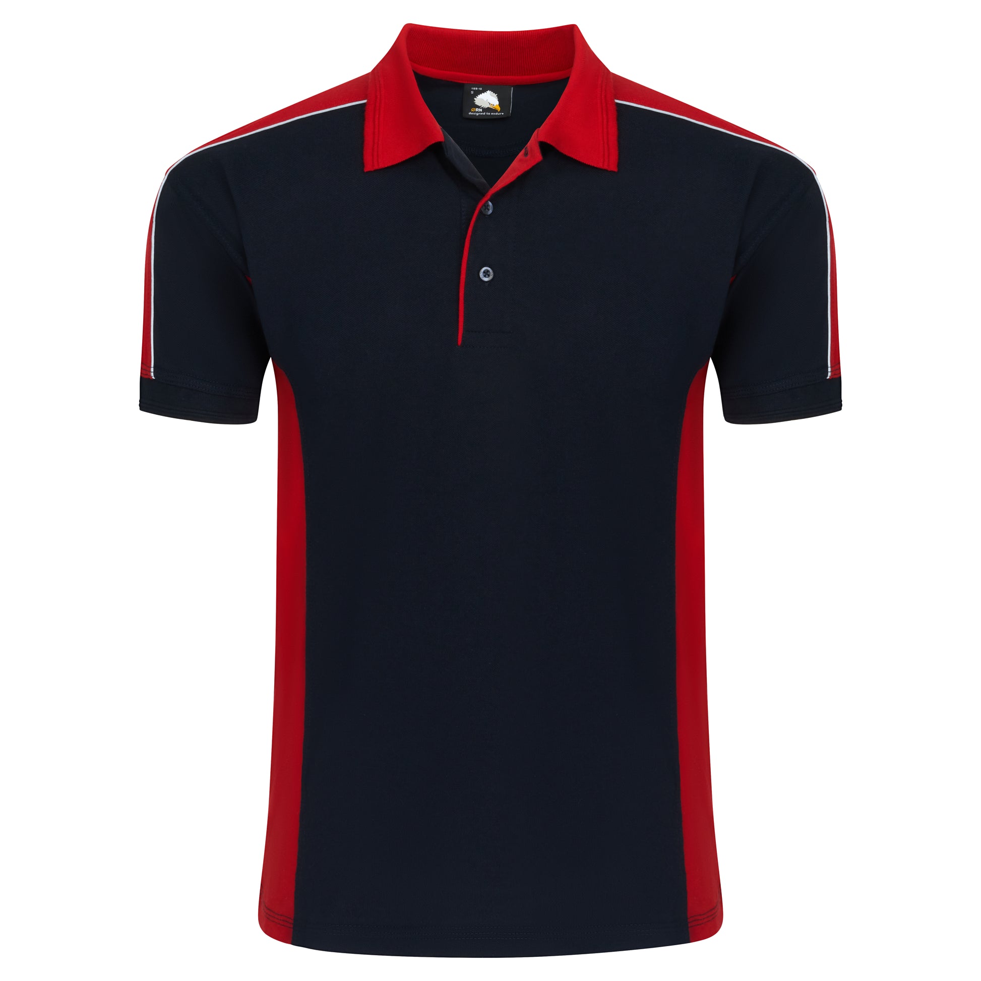 Avocet Poloshirt Black - Red Front