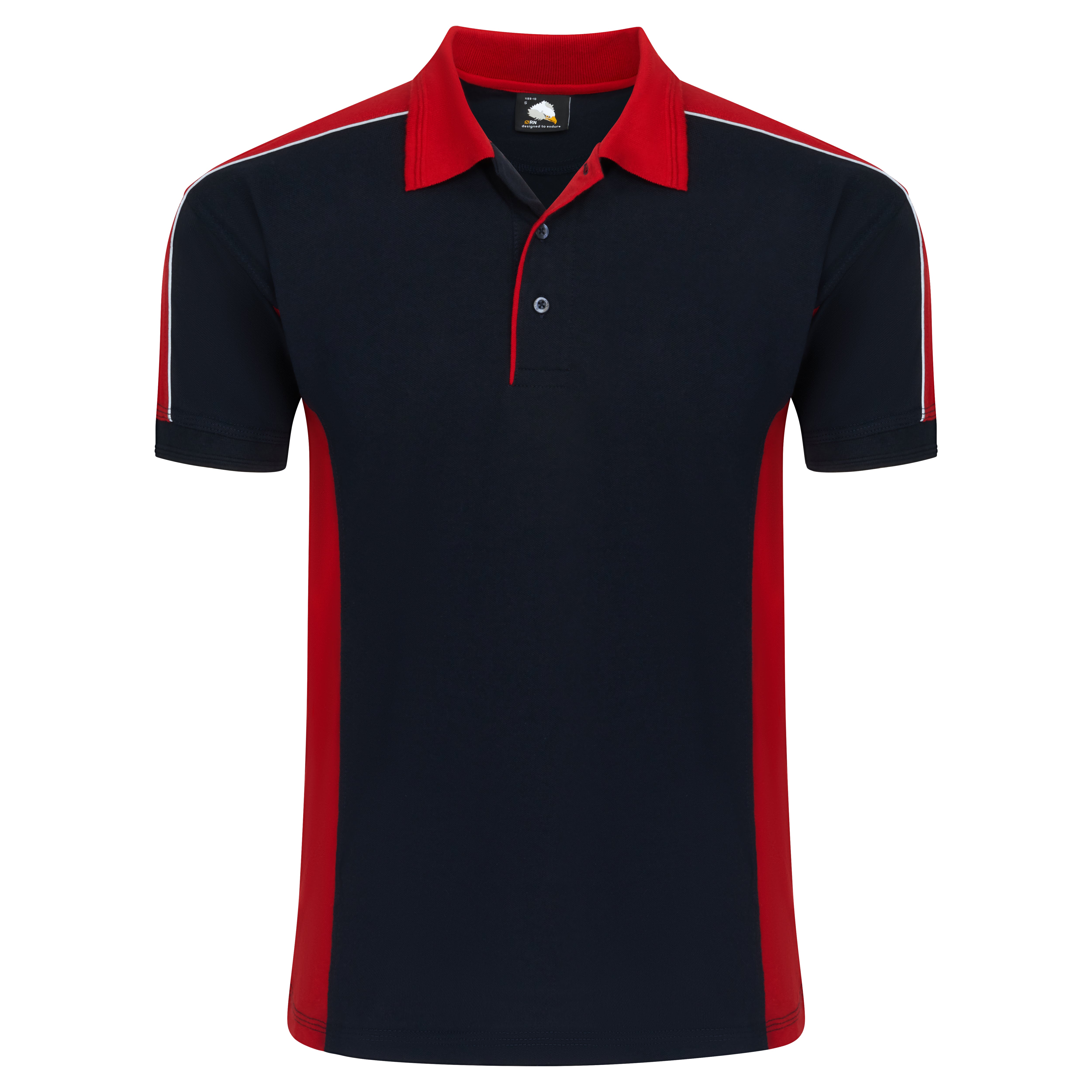 Avocet Poloshirt Black - Red Front