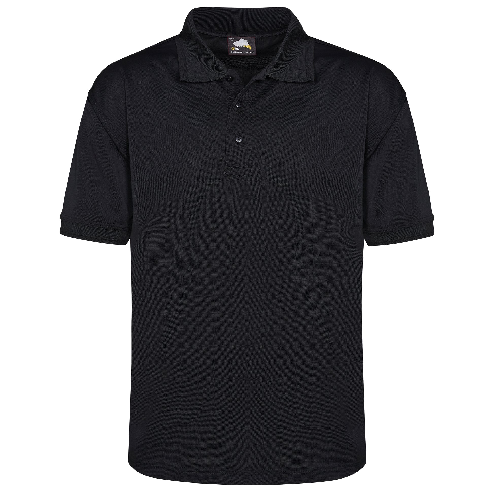 Oriole Wicking Poloshirt Black Front