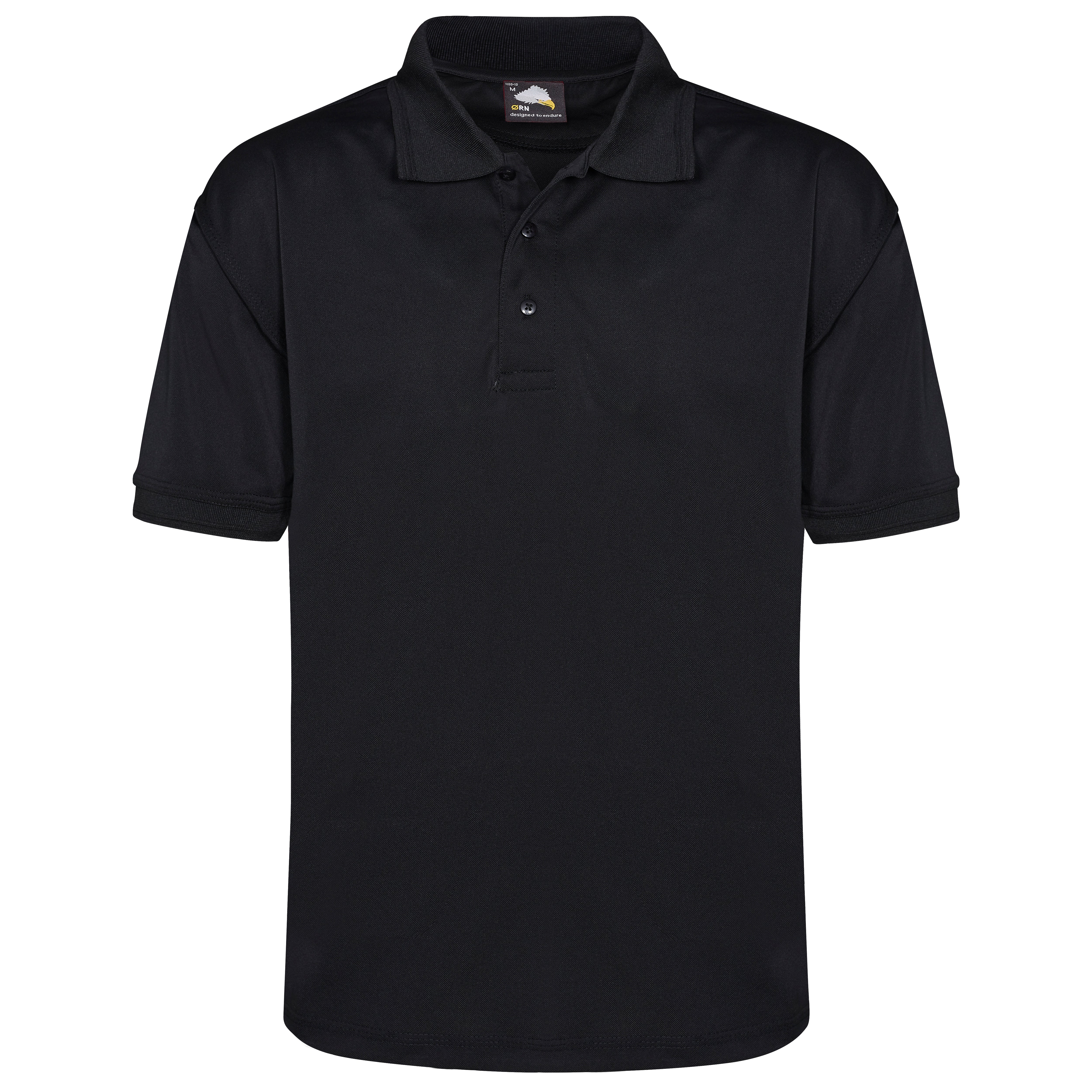 Oriole Wicking Poloshirt Black Front