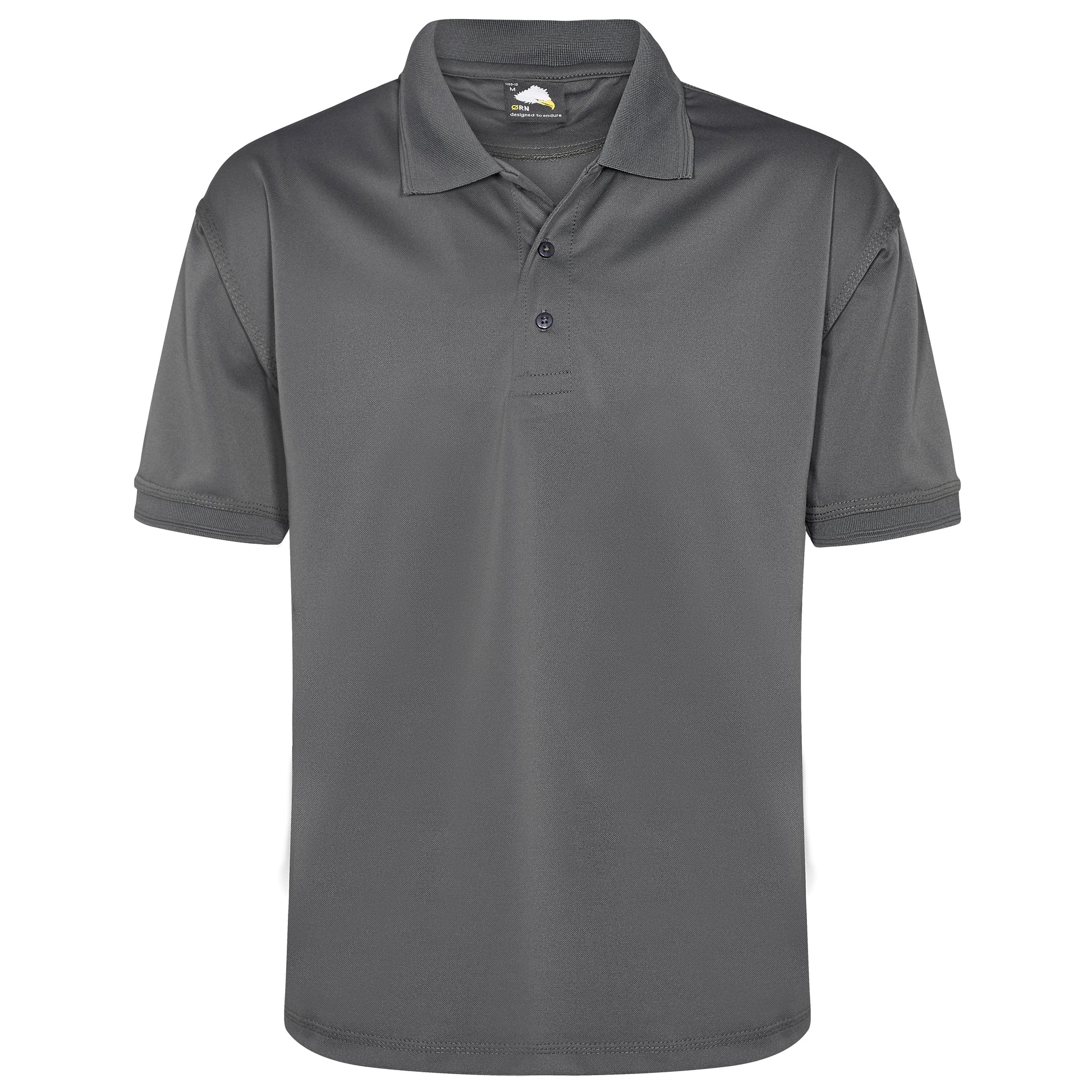 Oriole Wicking Poloshirt Graphite Front