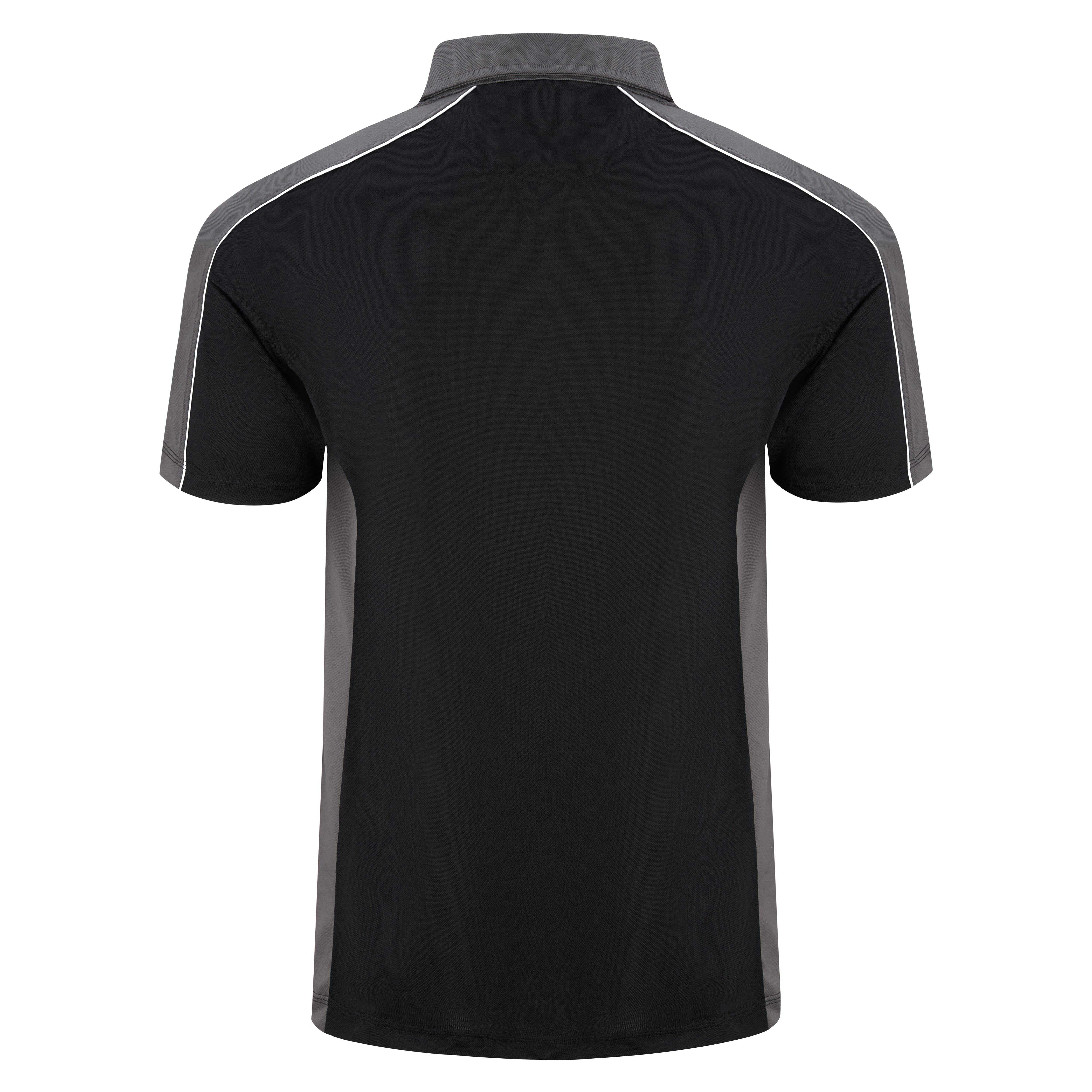 Avocet Wicking Poloshirt Black - Graphite Back