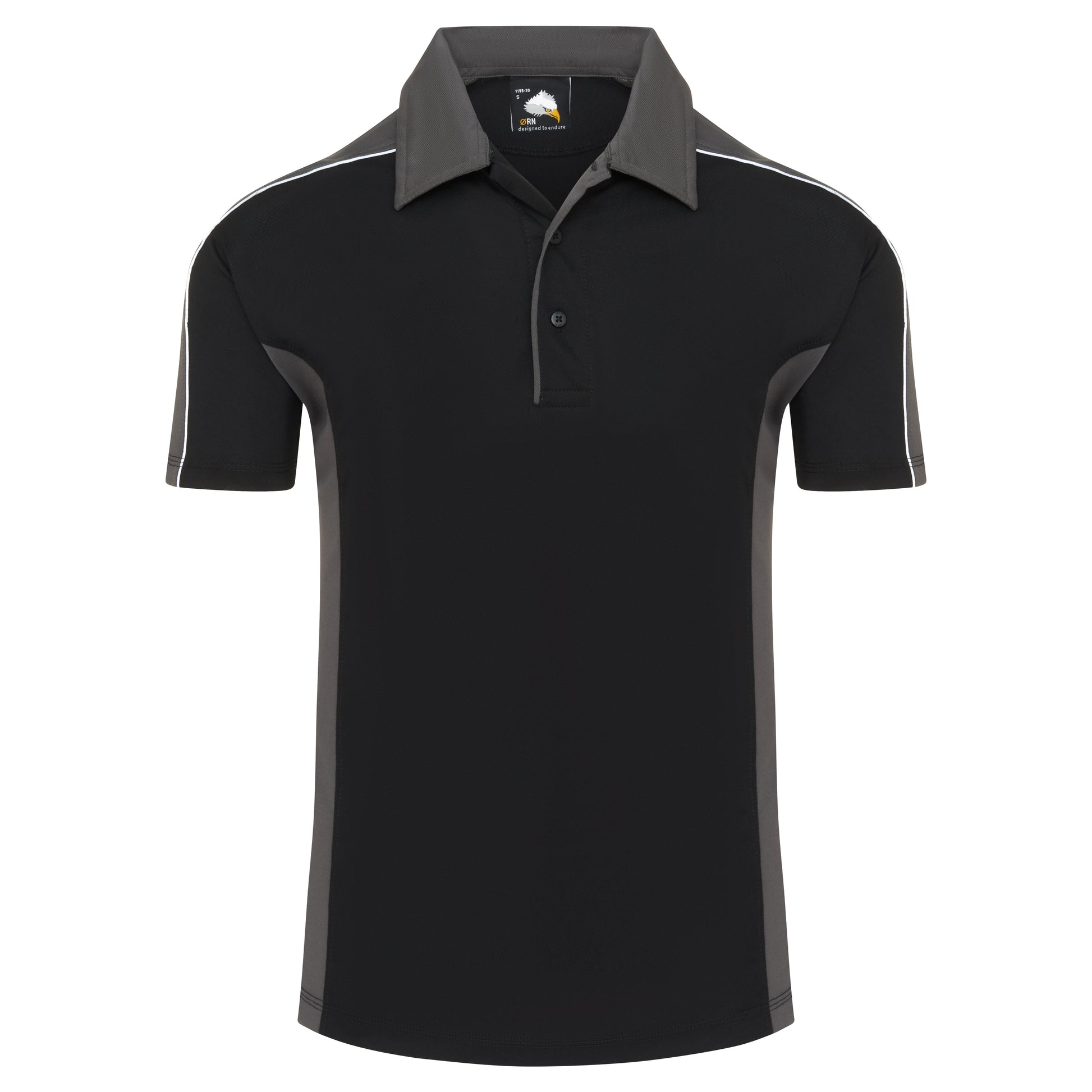 Avocet Wicking Poloshirt Black - Graphite Front