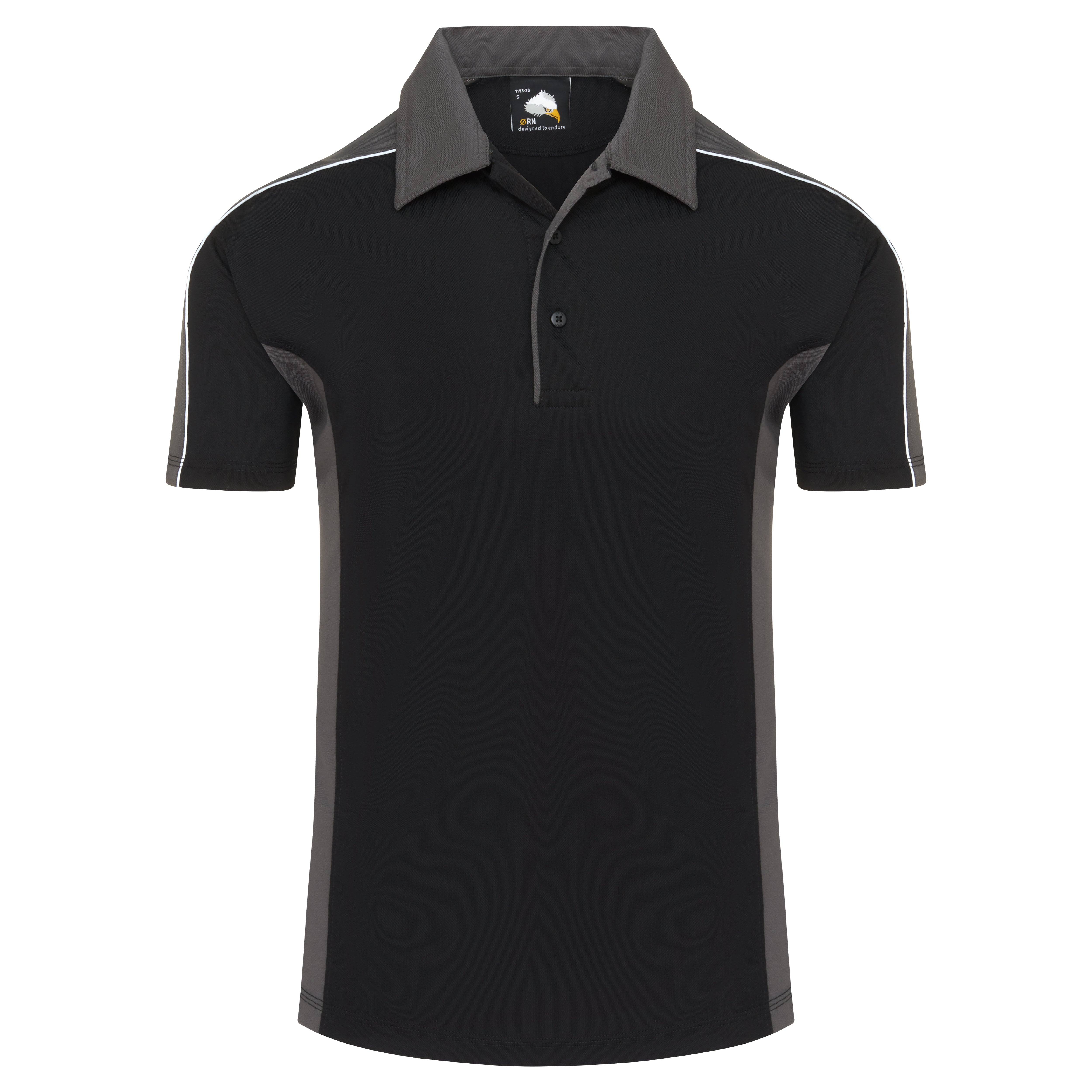 Avocet Wicking Poloshirt Black - Graphite Front