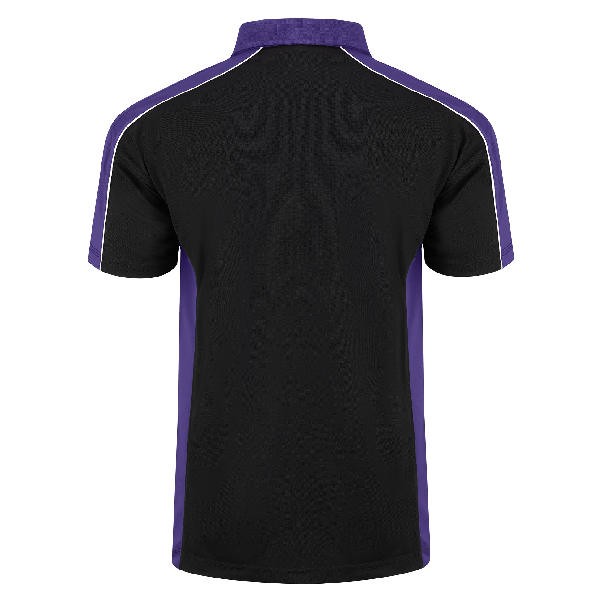 Avocet Wicking Poloshirt Black - Purple Back