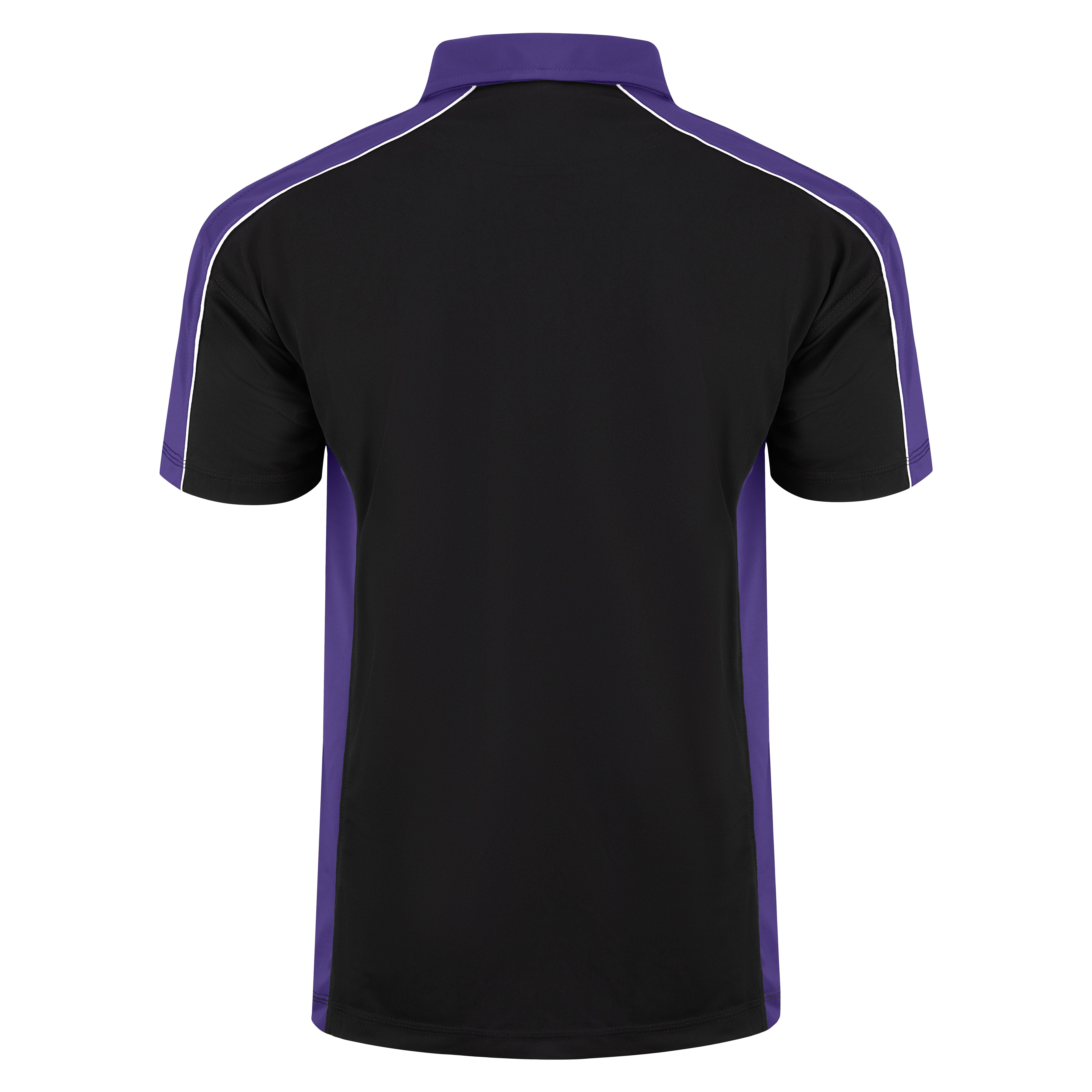 Avocet Wicking Poloshirt Black - Purple Back