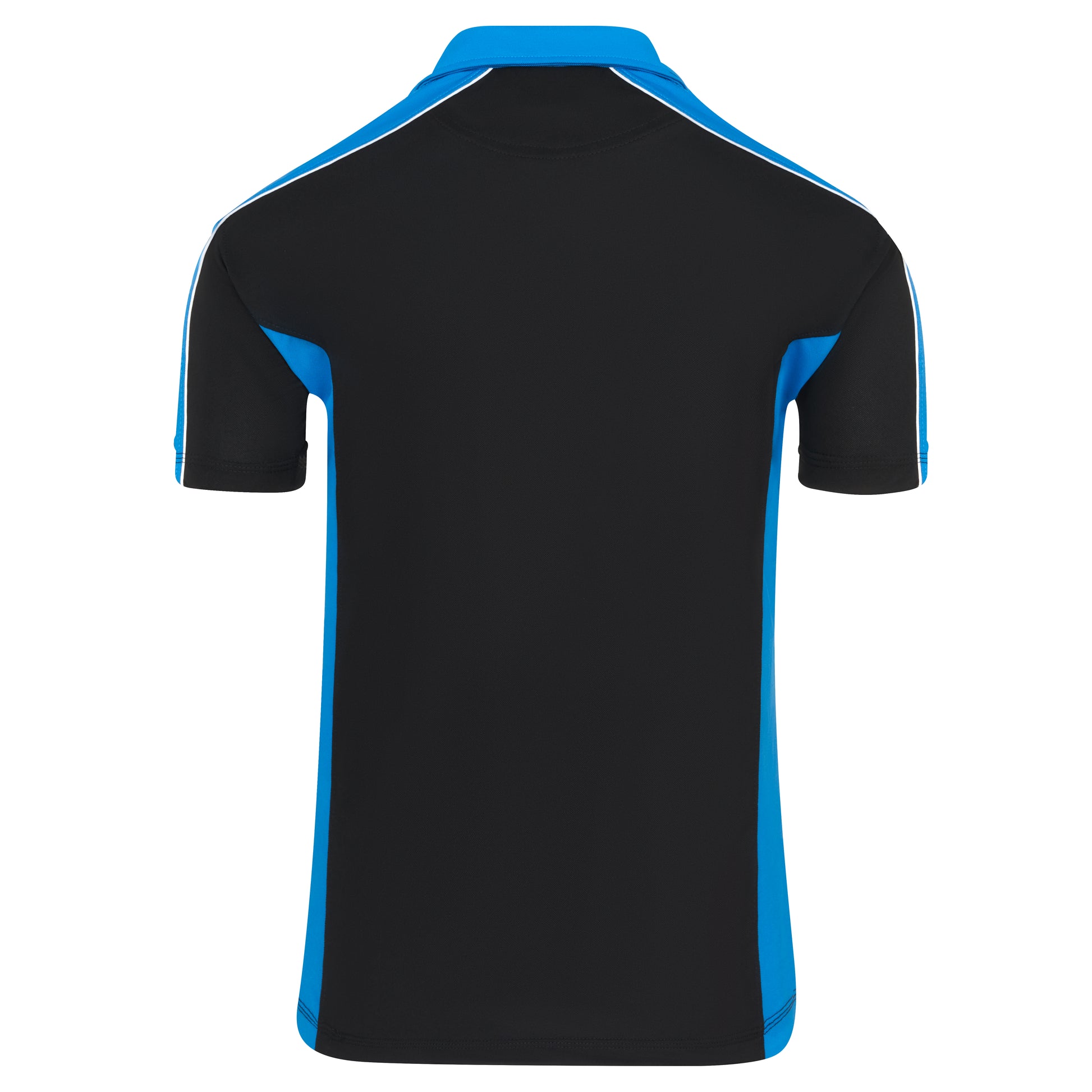 Avocet Wicking Poloshirt Black - Reflex Blue Back