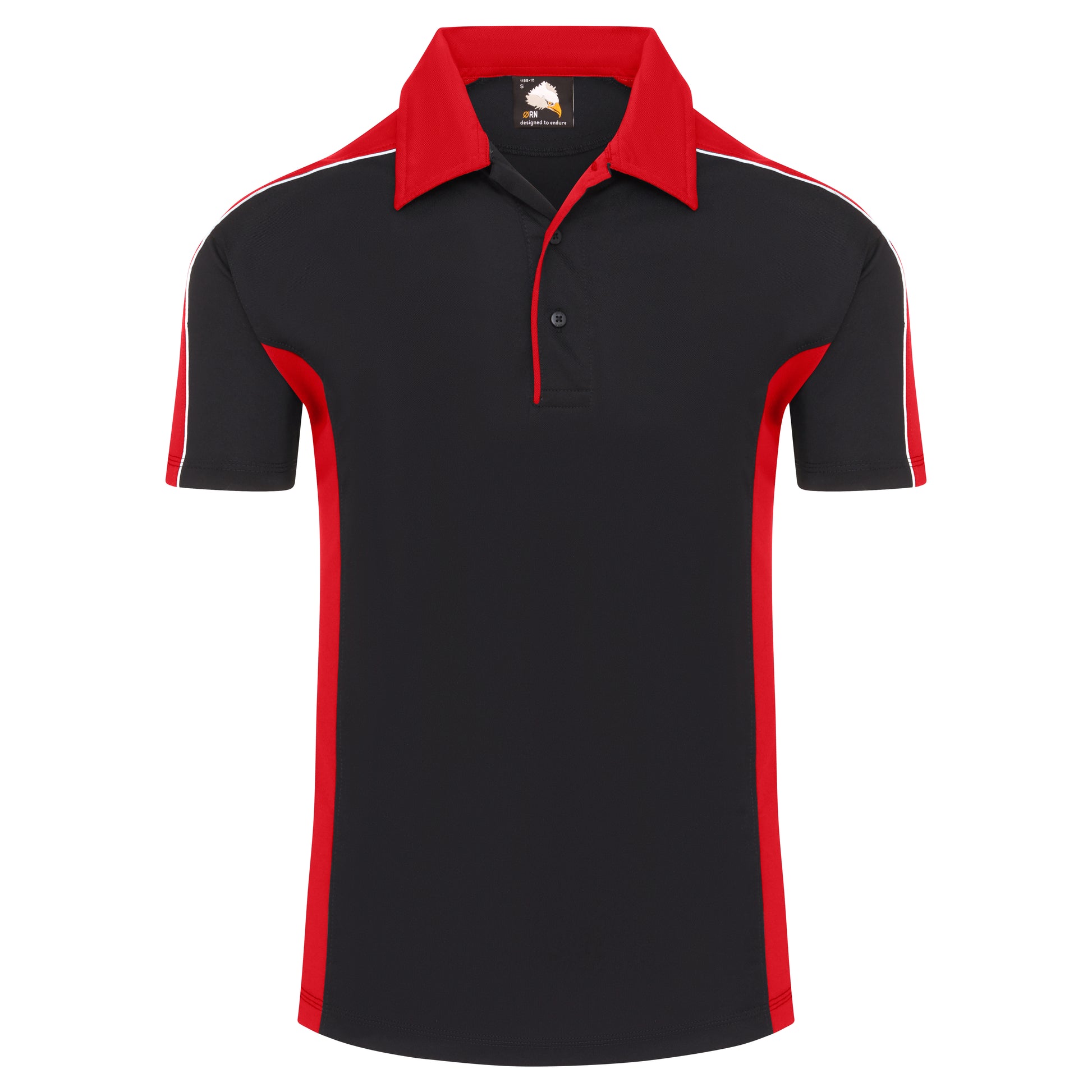 Avocet Wicking Poloshirt Navy - Red Front