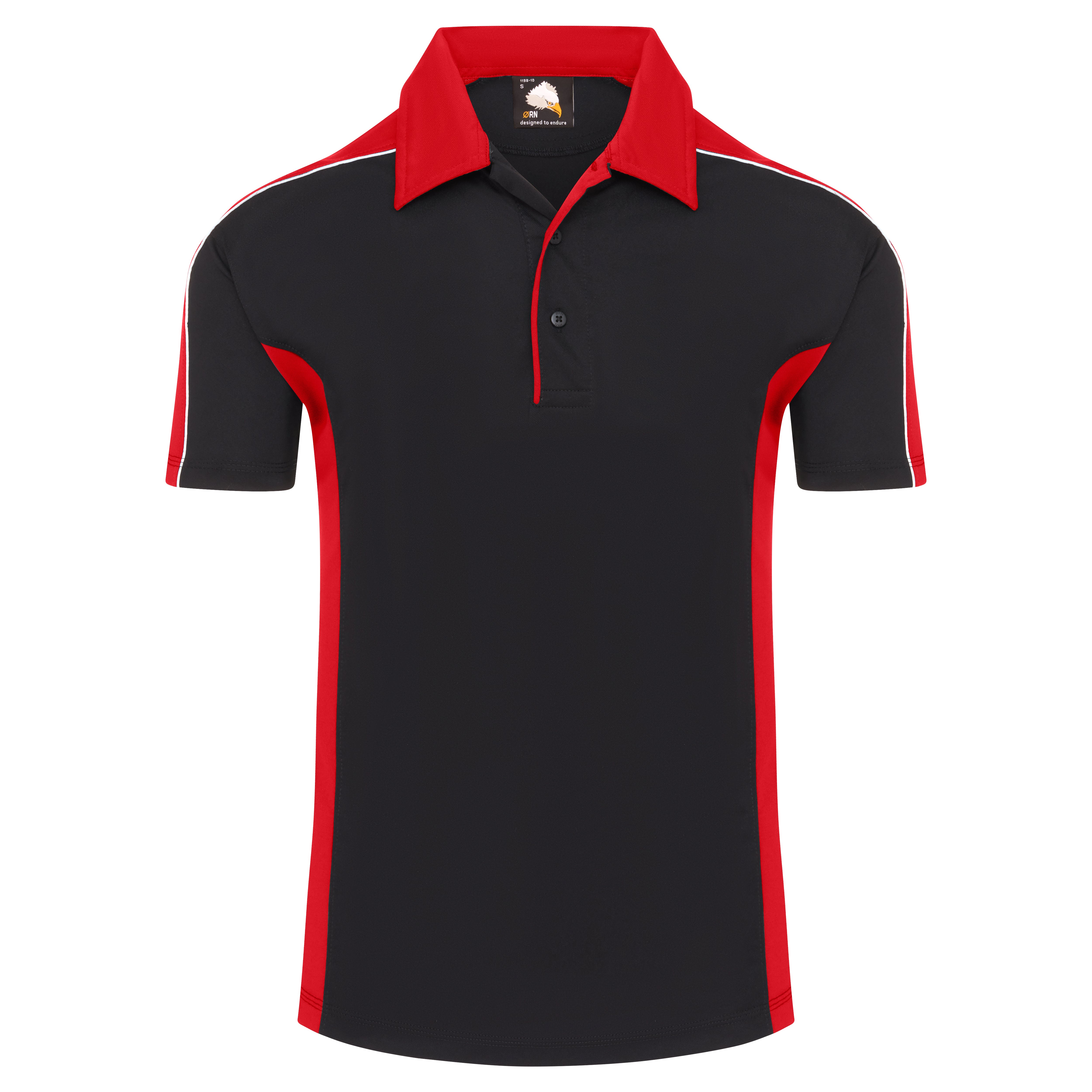 Avocet Wicking Poloshirt Navy - Red Front