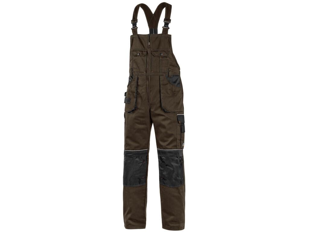 Bibpants CXS ORION KRYŠTOF: Men’s working trousers with bib, bib flap pockets, waist with belt loops and elastic band in the back, front pockets with loops for tools, multifunctio…