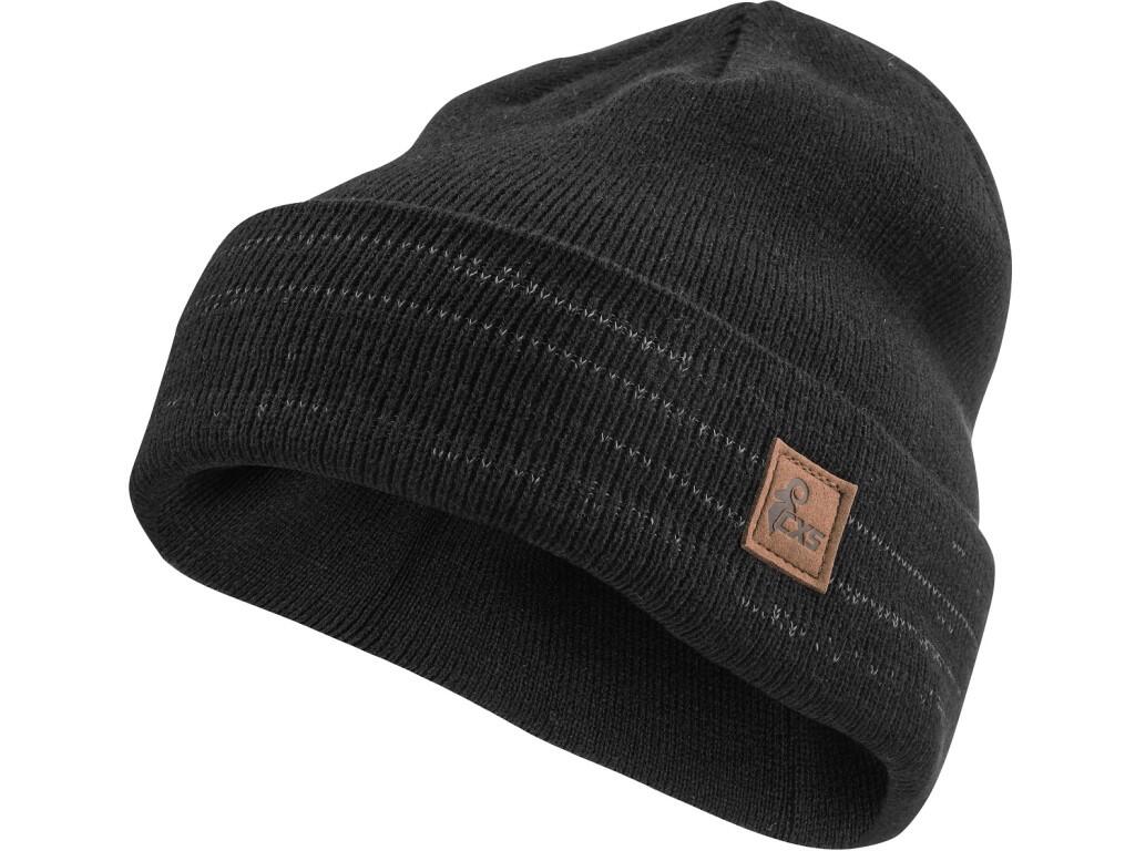 Hat CXS EIRIN: Winter knitted beanie with reflective fiber for enhanced visibility. Windproof membrane in the front improves thermal insulation.