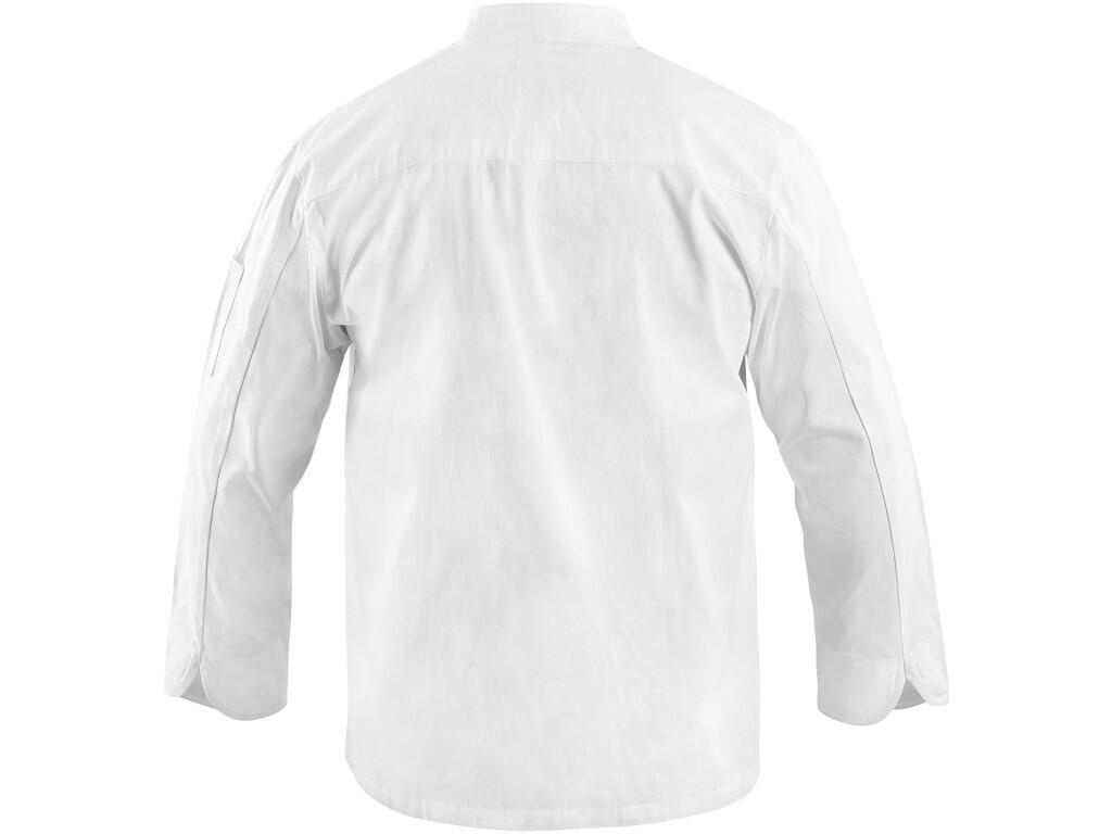 Chef’s jacket CXS RAVI: Classic chef’s jacket with an elegant stand-up collar and a back yoke. The double-breasted closure with practical snap buttons ensures easy dressing and a…