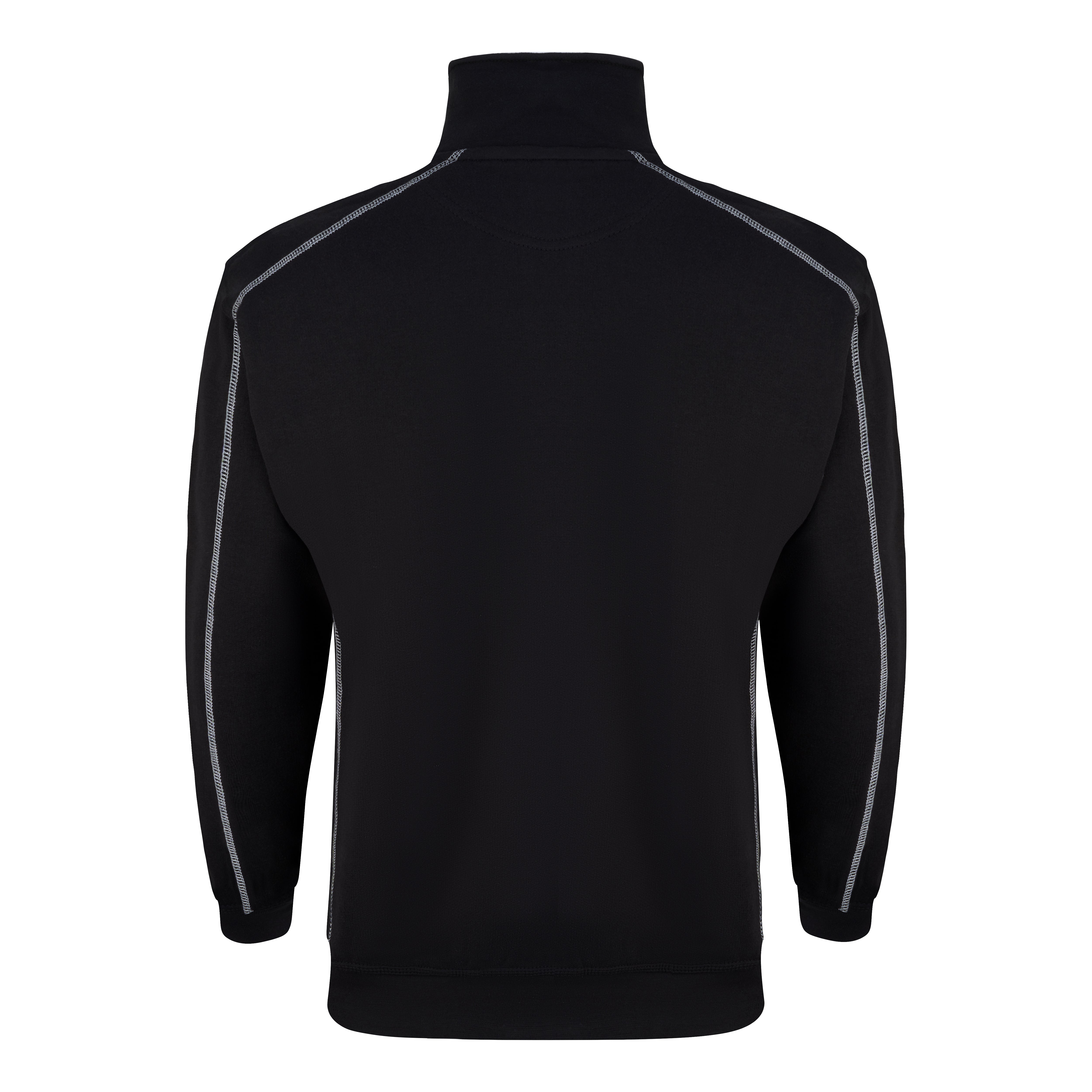 Crane Quarter Zip Sweatshirt Black Back