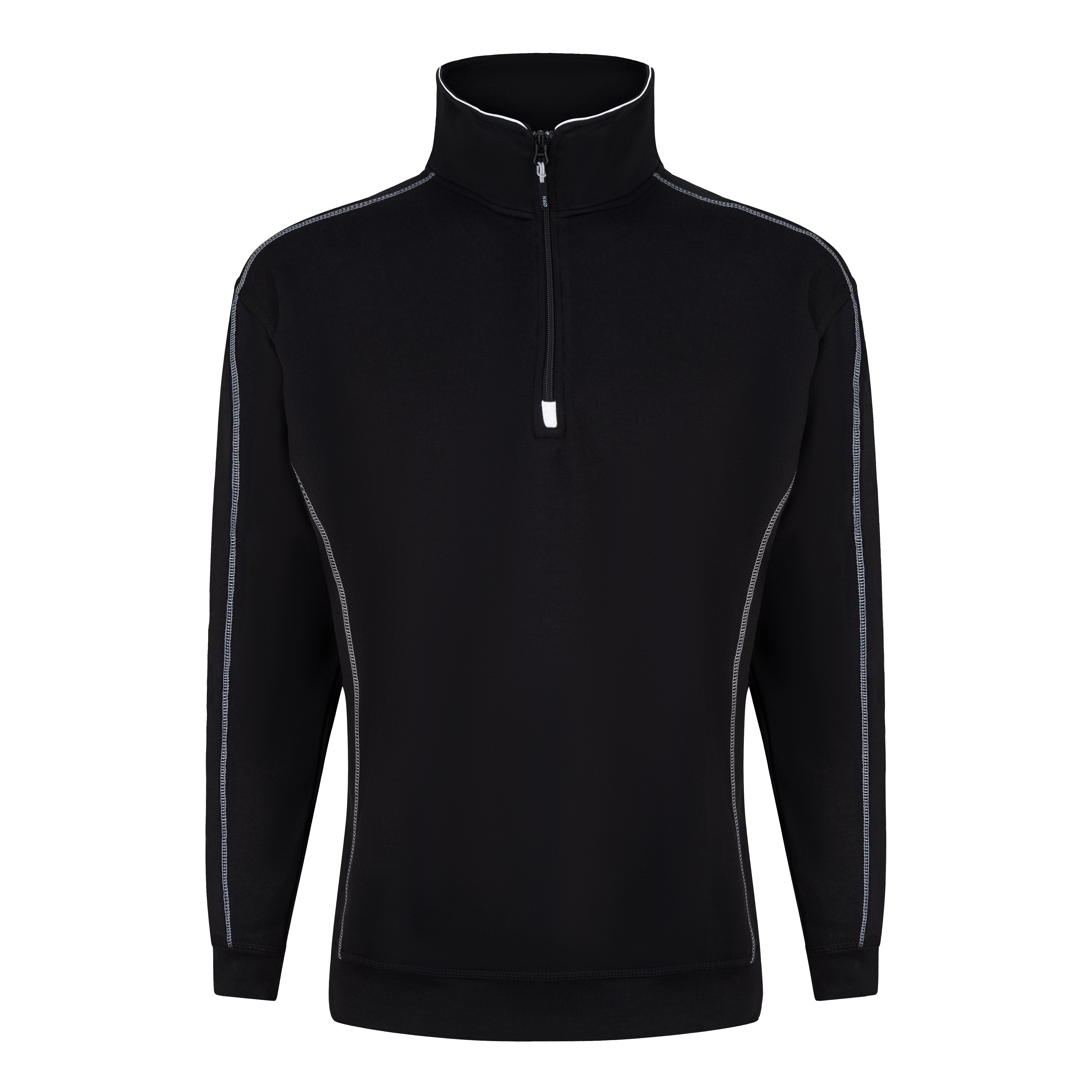 Crane Quarter Zip Sweatshirt Black Front